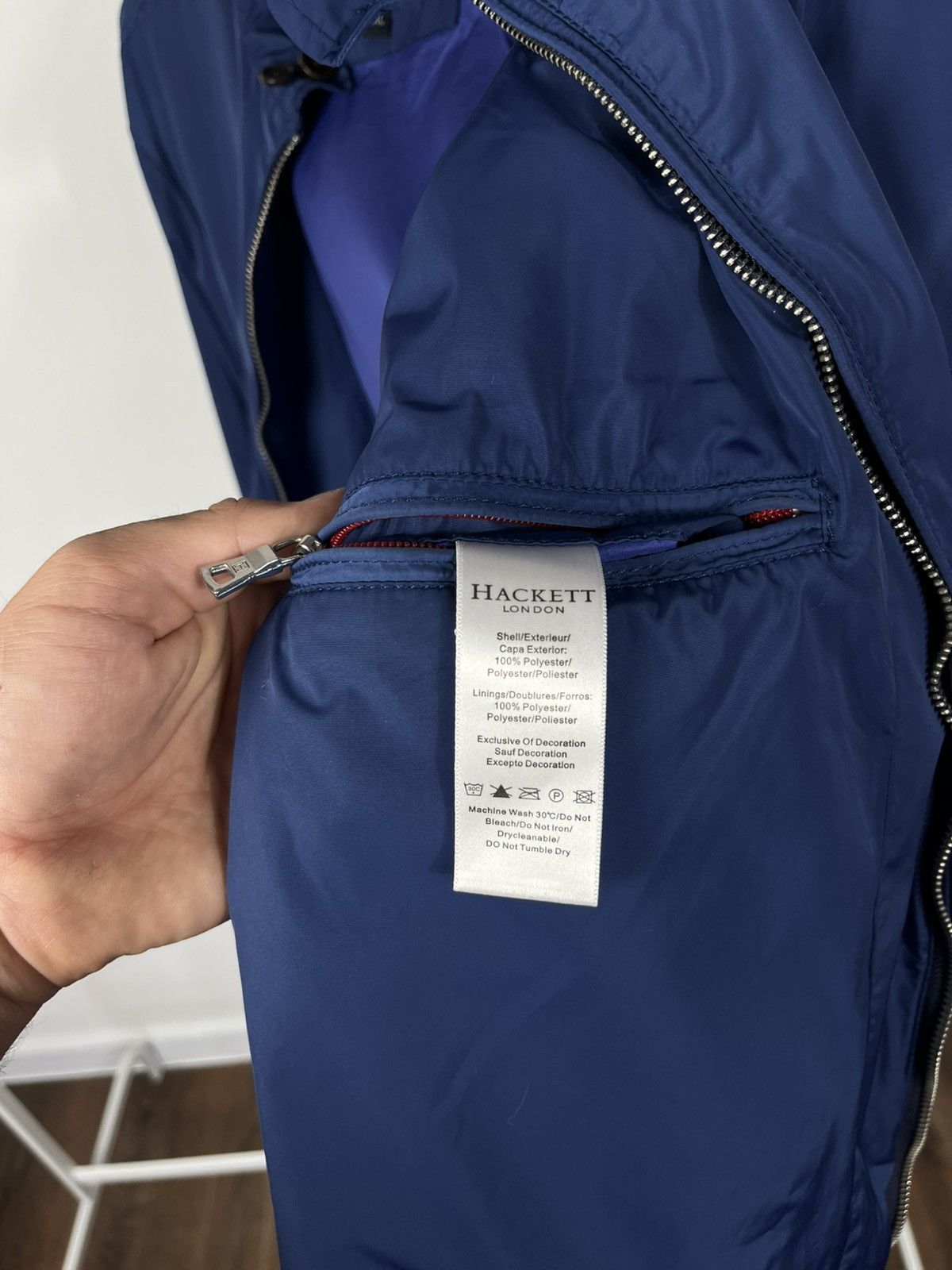 Hackett Hackett London Blue Bomber Jacket XL Men’s Nylon Retro Style Size US XL / EU 56 / 4 - 10 Thumbnail