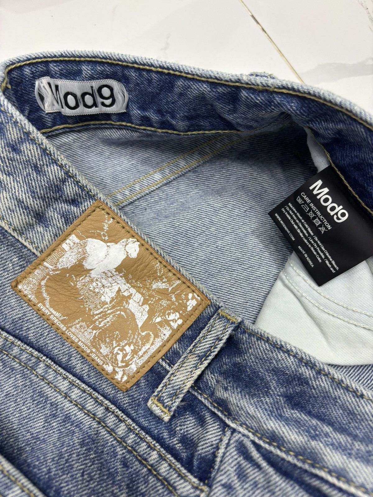 Beauty Beast 🔥BAGGY JEANS MOD9 JNCO BALENCIAGA STYLE JEANS Size US 29 - 11 Thumbnail