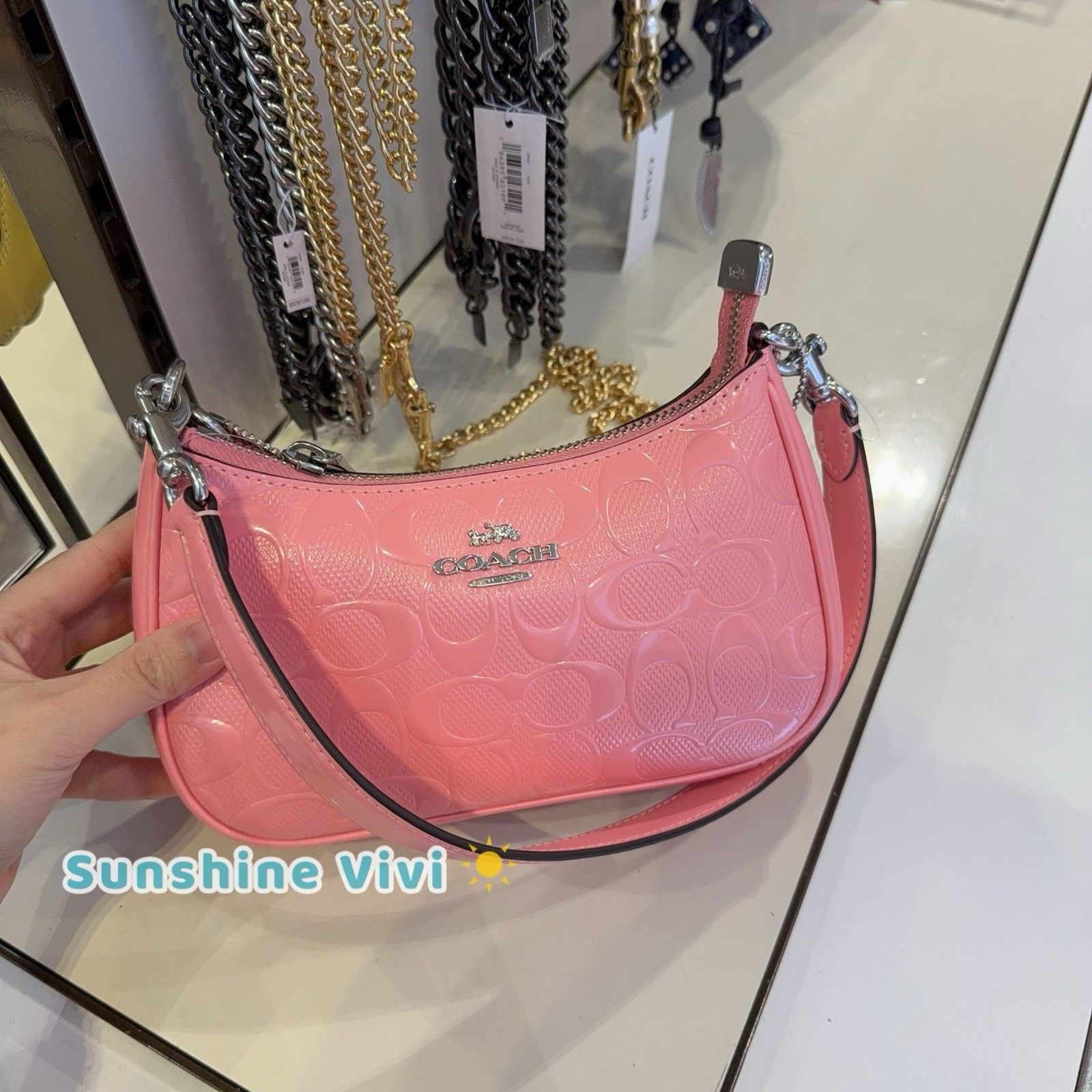 Coach NWT Coach Teri Mini Crossbody Bag Leather Heart Charm CCZ29 Size ONE SIZE - 2 Thumbnail
