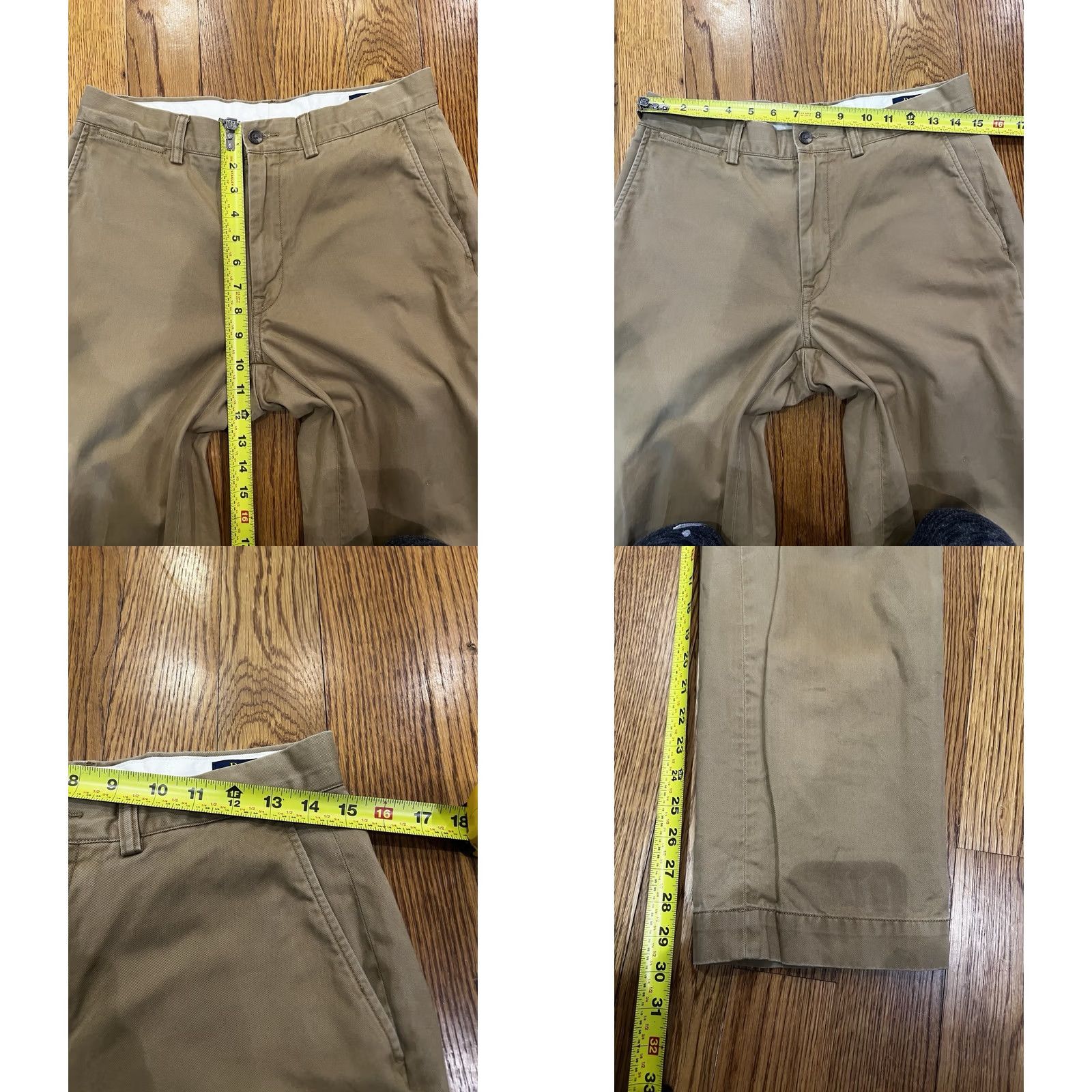 Polo Ralph Lauren Polo Ralph Lauren Chino Pants Men's Beige Cotton Twill Flat Front Straight Leg 32x30 Regular Fit Size US XS / EU 42 / 0 - 8 Thumbnail