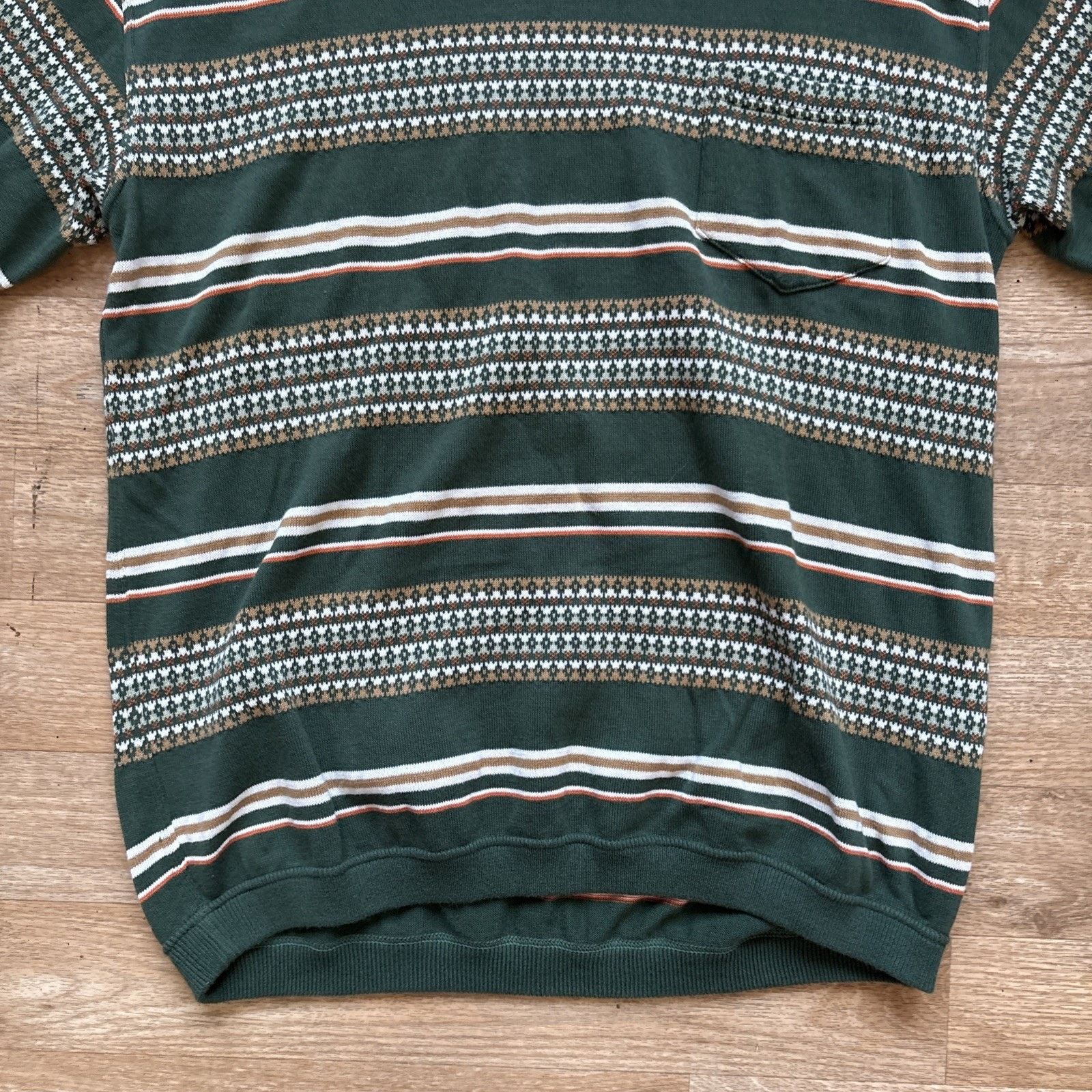 WEST RIDE West Ride JACQUARD Green Knit Cotton Size 42 Japan Pocket Size US L / EU 52-54 / 3 - 3 Thumbnail