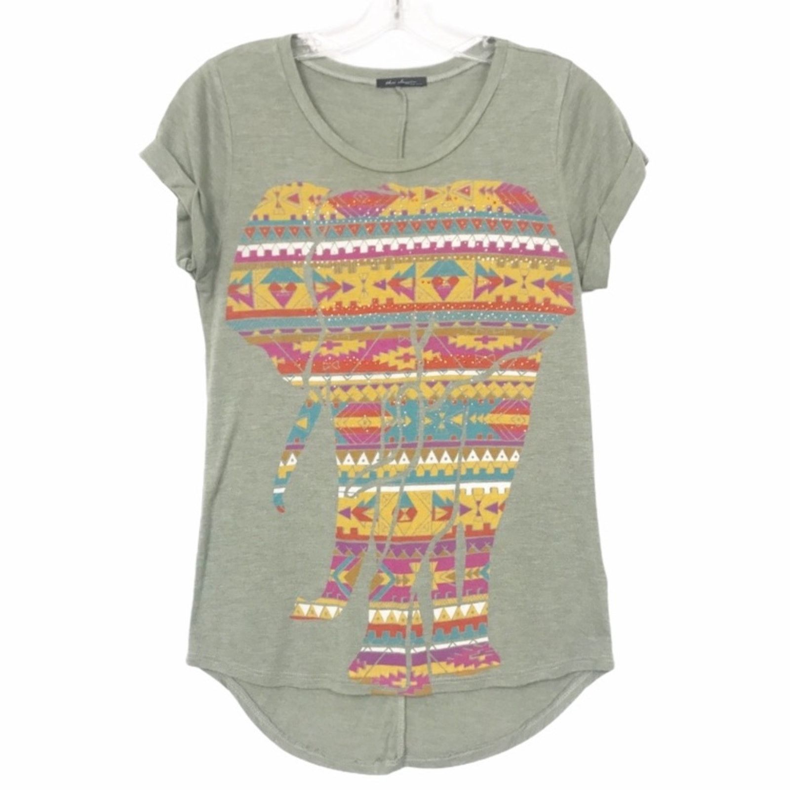 Other The Classic Green Elephant Print Graphic T shirt Sz XS Size XS / US 0-2 / IT 36-38 - 1 Thumbnail