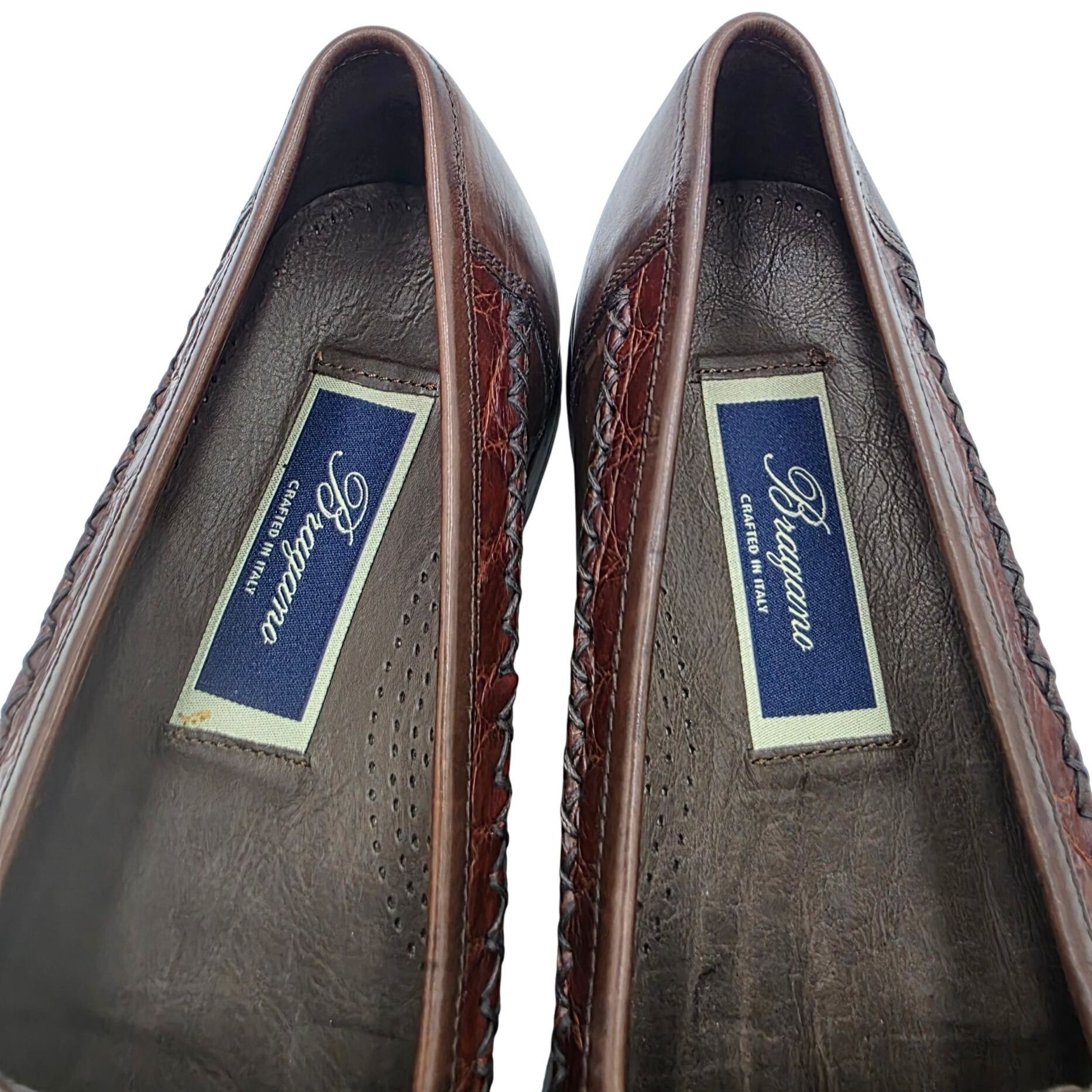 Bragano Worn once? Vintage Bragano Exotic Alligator Italy Loafer 8.5 Size US 8.5 / EU 41-42 - 4 Thumbnail