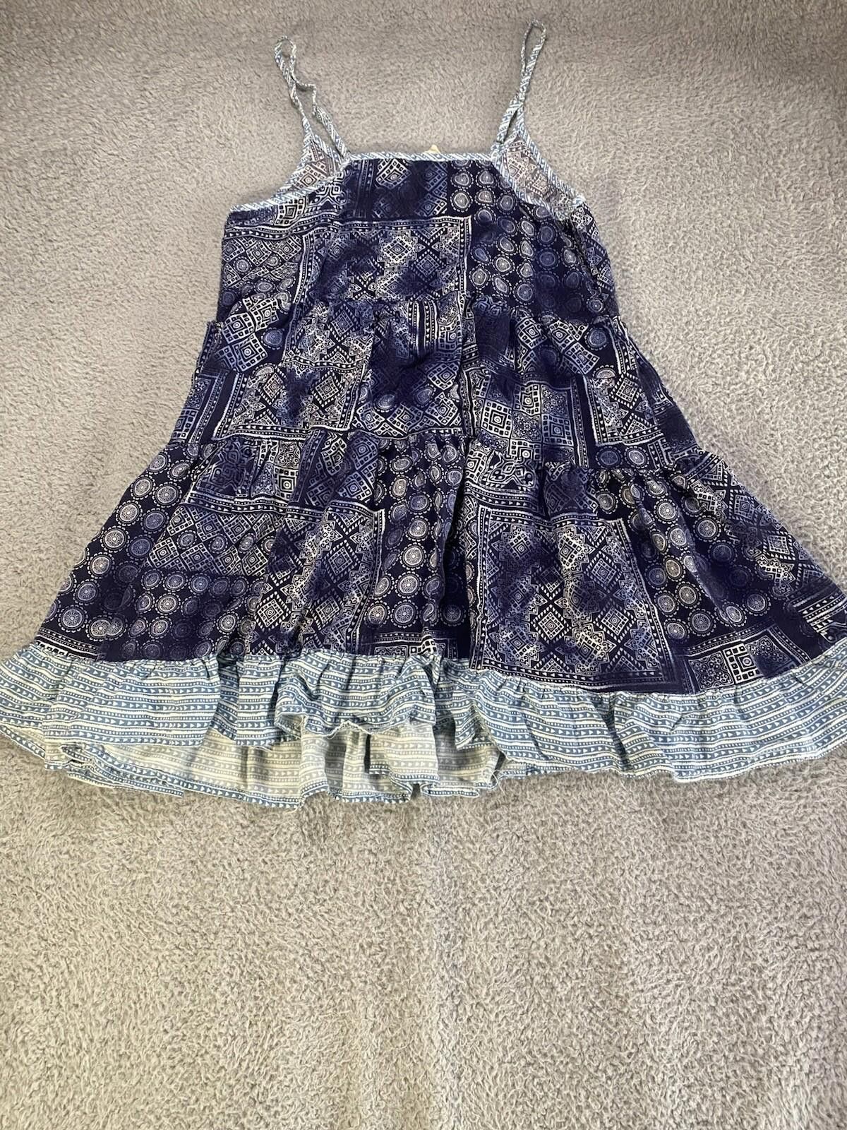 Other Sun Dress Women Medium Blue Mandala Patchwork Print Bandana Size M / US 6-8 / IT 42-44 - 2 Thumbnail