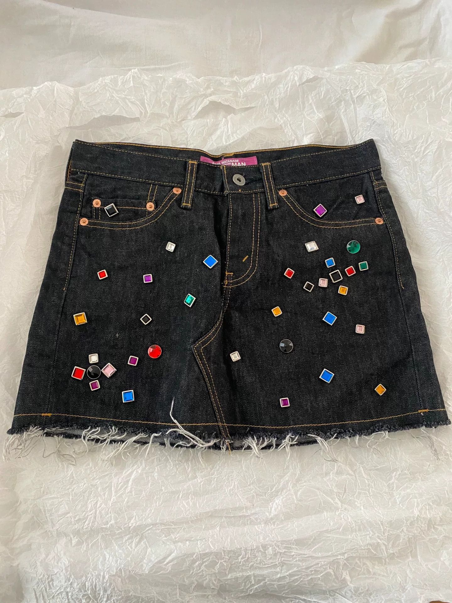 Junya Watanabe junya watanabe jeweled denim skirt 2002 fall Size US 27 - 1 Thumbnail