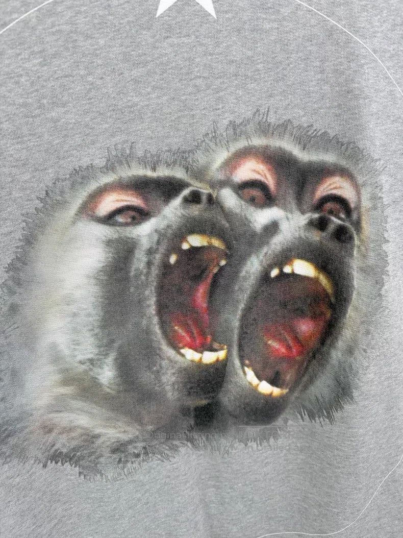 Givenchy Givenchy Gray Double Monkey Long Sleeve Hoodie Size US S / EU 44-46 / 1 - 3 Thumbnail