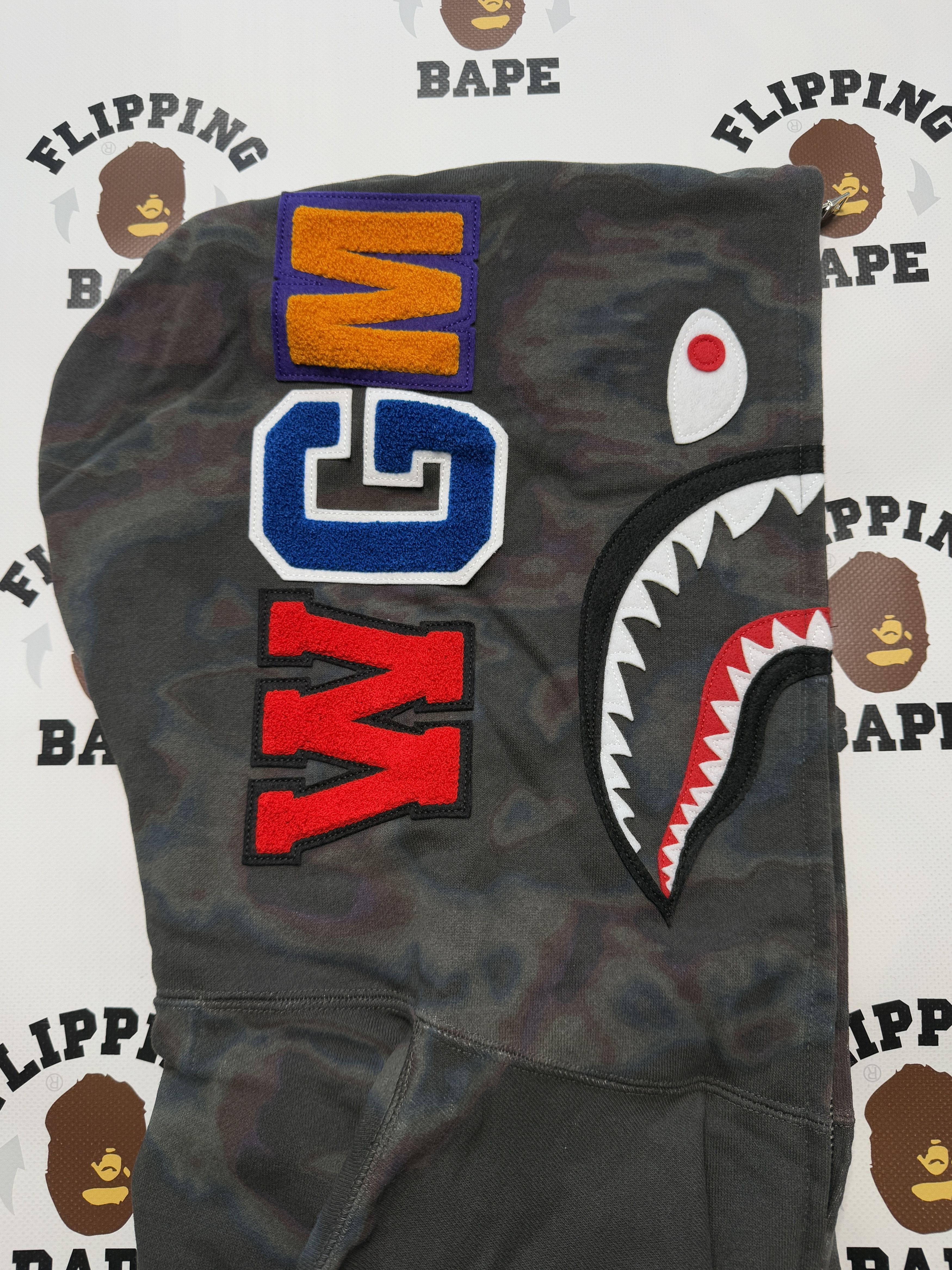Bape BAPE THERMOGRAPHY SHARK FULL ZIP HOODIE Size US XXL / EU 58 / 5 - 6 Thumbnail