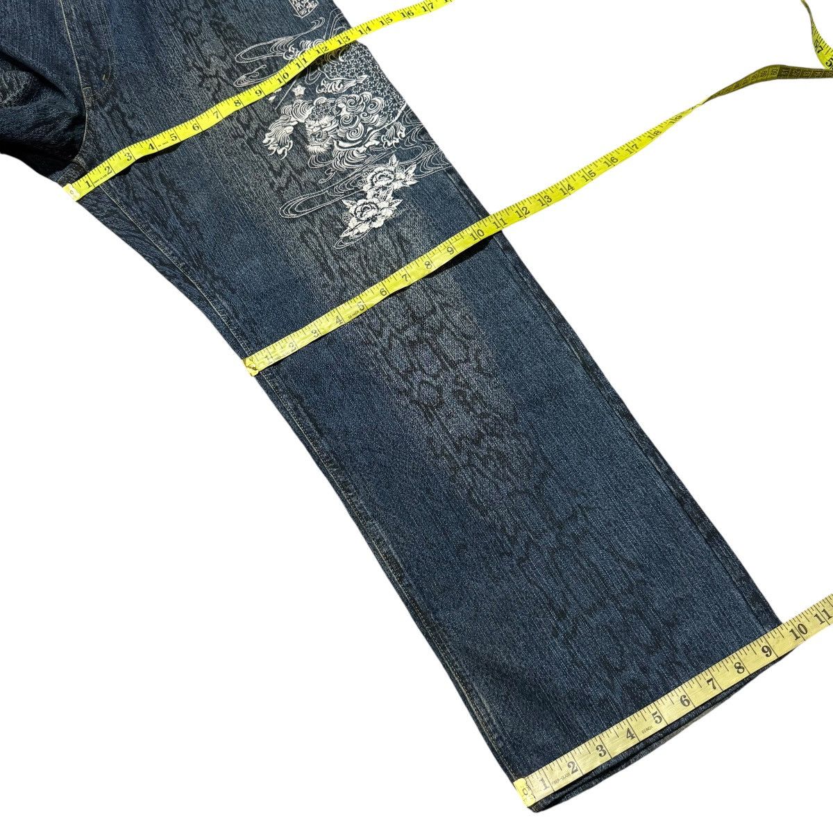 Karakuri Tamashii Vintage Karakuri Tamashii Denim Embroidery Dragon Snake Skin Size US 36 / EU 52 - 19 Thumbnail