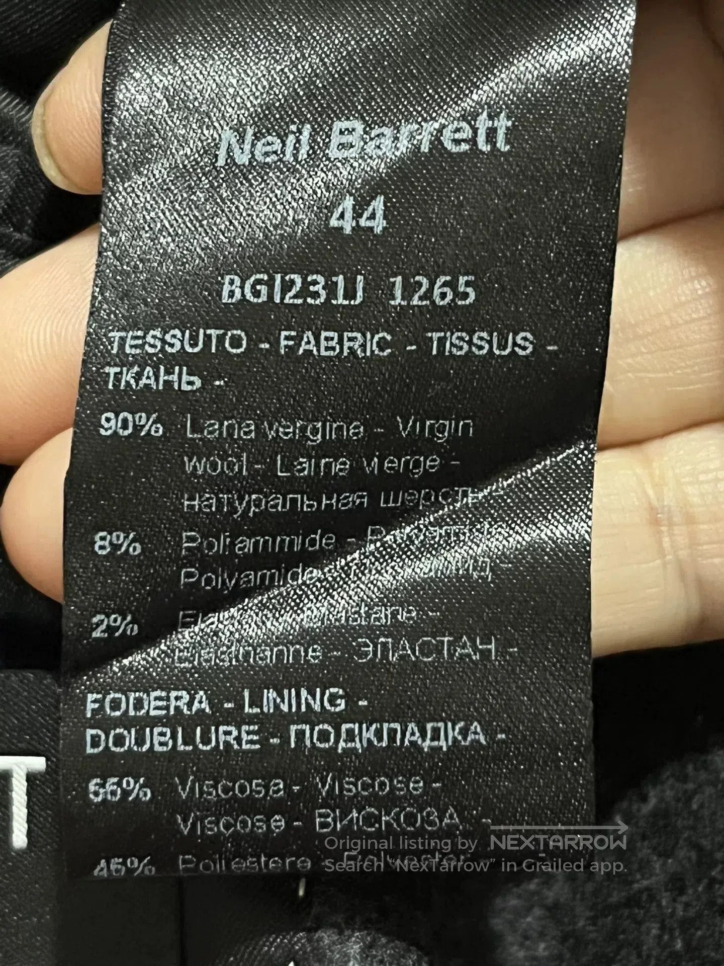 Neil Barrett Neil Barrett Men's Gradient Suit Jacket. Size US S / EU 44-46 / 1 - 5 Thumbnail