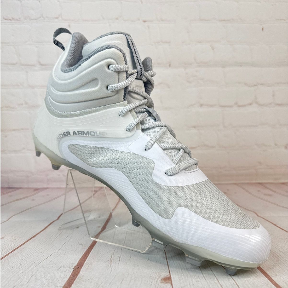Under Armour Under Armour Command MC Mid White Lacrosse Cleats Mens Sz 13 Size US 13 / EU 46 - 2 Thumbnail
