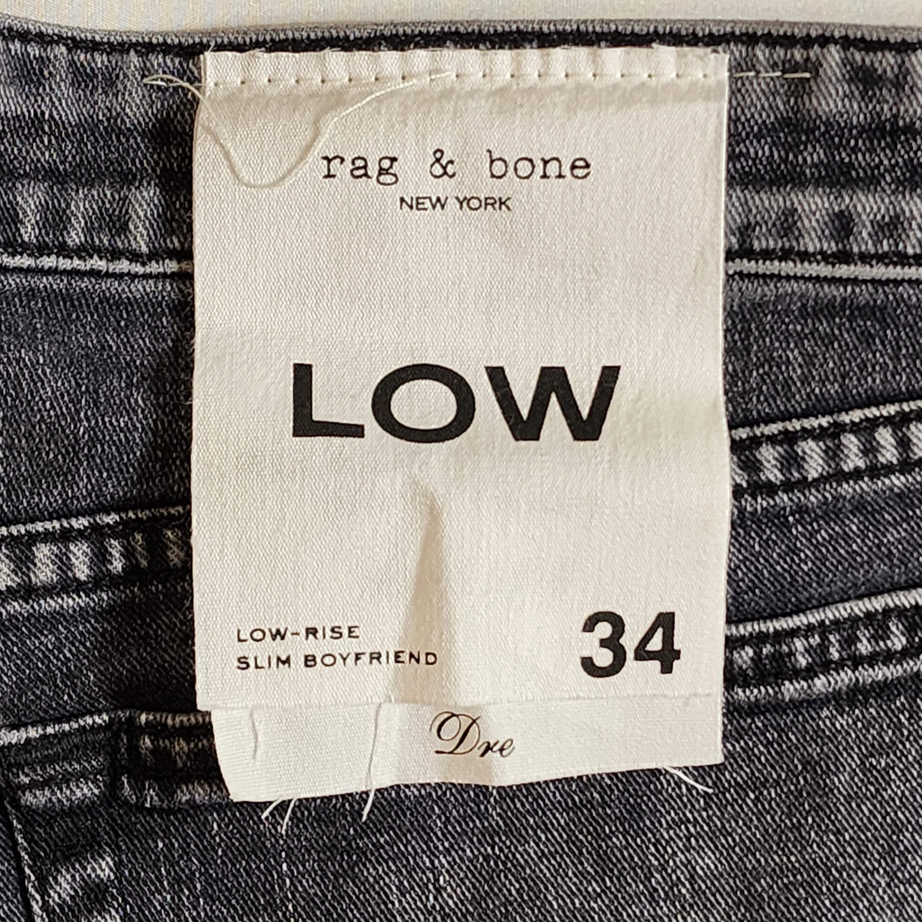 Rag & Bone NWT ABBOTS DRE Low-rise Slim Boyfriend Jeans Size 34" / US 12 / IT 48 - 14 Thumbnail