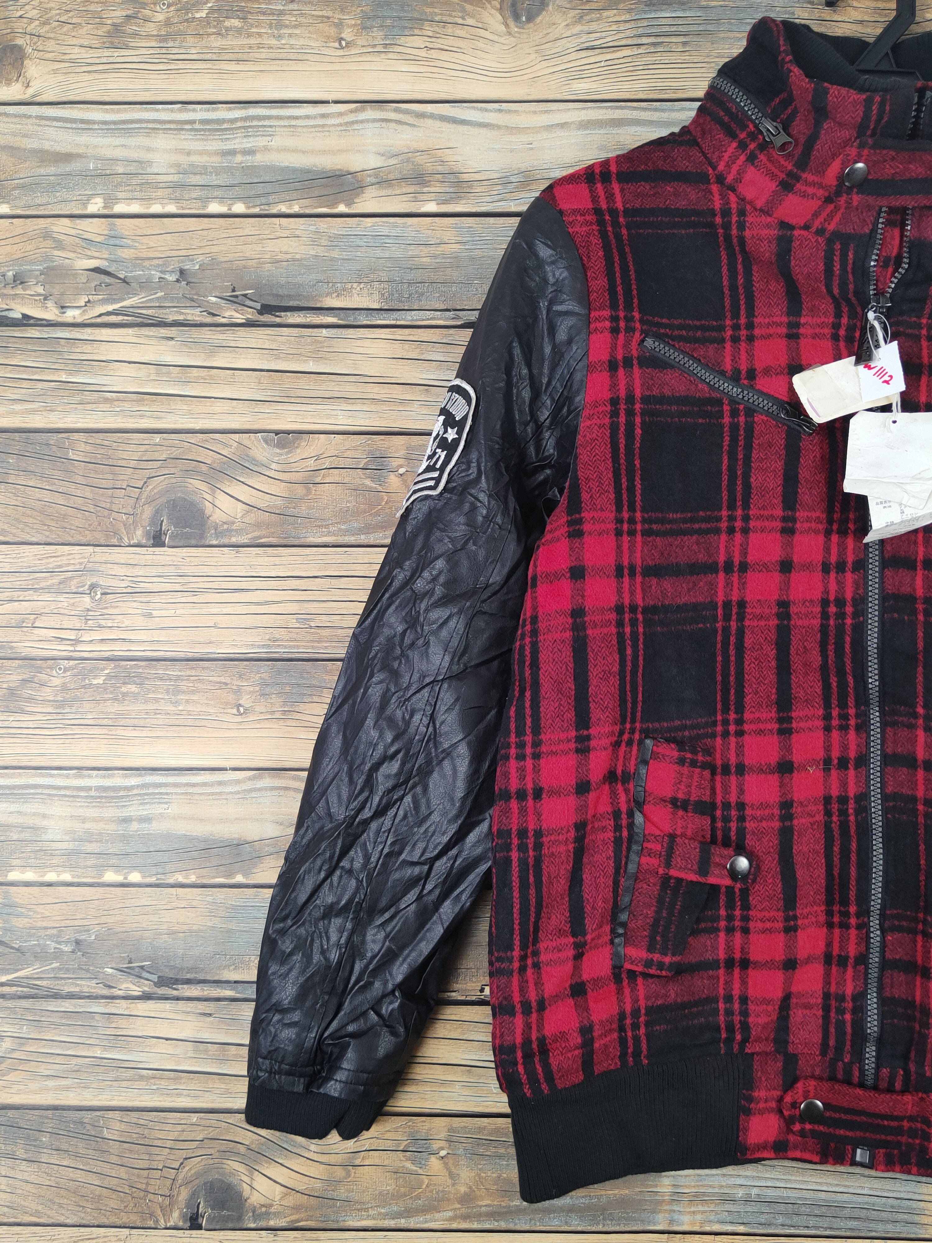 Japanese Brand × Vintage Ba-tsu Studio Red Black checkered Jackets #W1112 Size US S / EU 44-46 / 1 - 4 Thumbnail