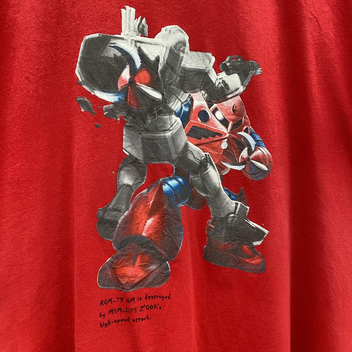 Anime Thrashed Faded Vintage Mobile Suit Gundam ERD GRUNGE TEE Size US XL / EU 56 / 4 - 3 Thumbnail