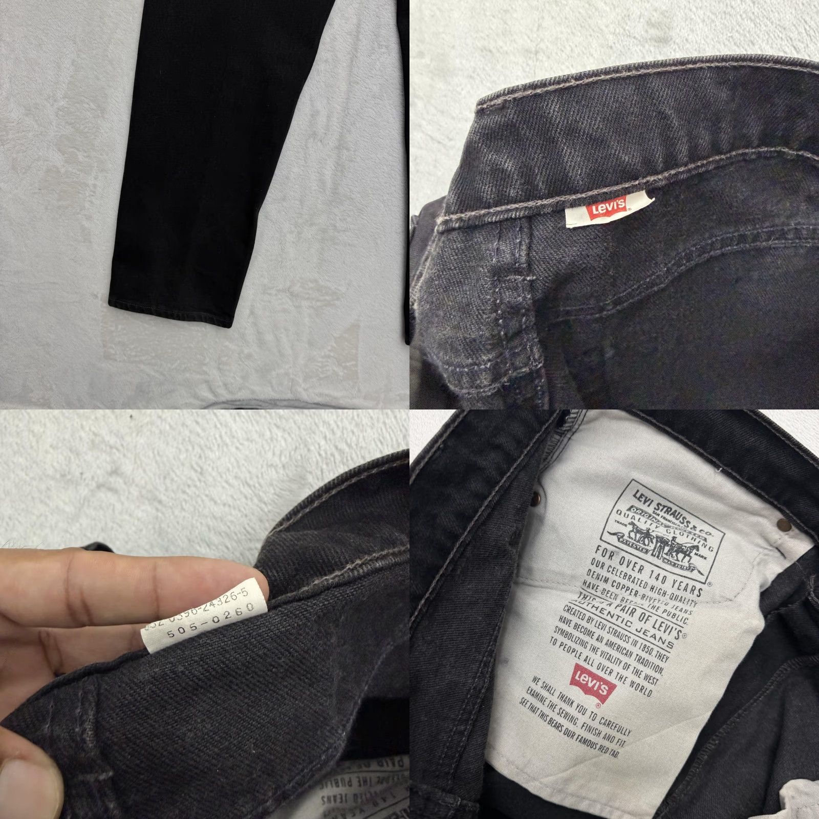 Levi's VINTAGE Levi's 505 Jeans Mens 38x30 Regular Fit Straight Leg Denim Dark Wash Jeans Size US 38 / EU 54 - 9 Thumbnail