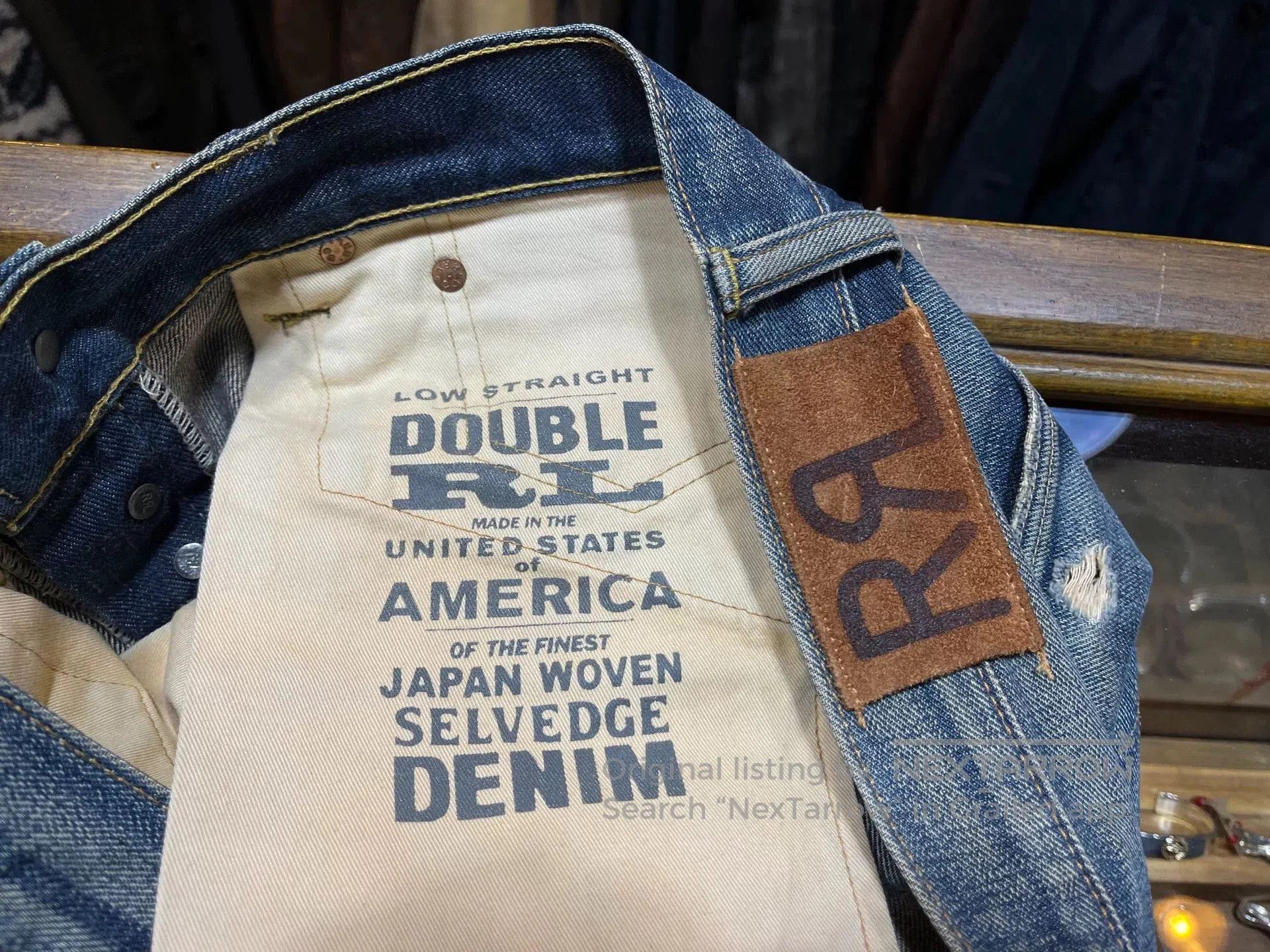 RRL Ralph Lauren distressed denim jeans by double rl. Size US 30 / EU 46 - 5 Thumbnail