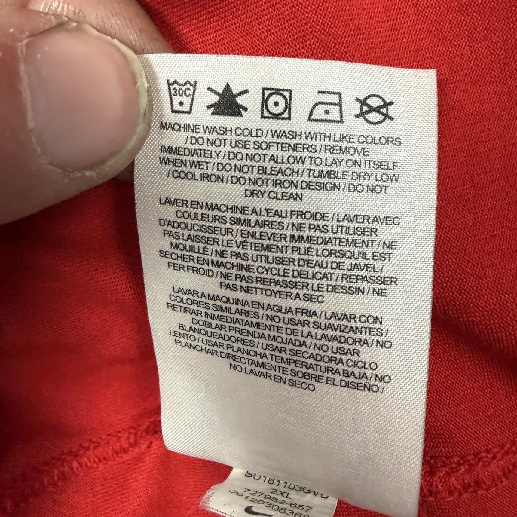 Nike Nike Dri-Fit Legend Fitness Shirt Mens 2XL Red Athletic Training Short Sleeve Crew Neck Swoosh T-Shirt Size US XXL / EU 58 / 5 - 6 Thumbnail