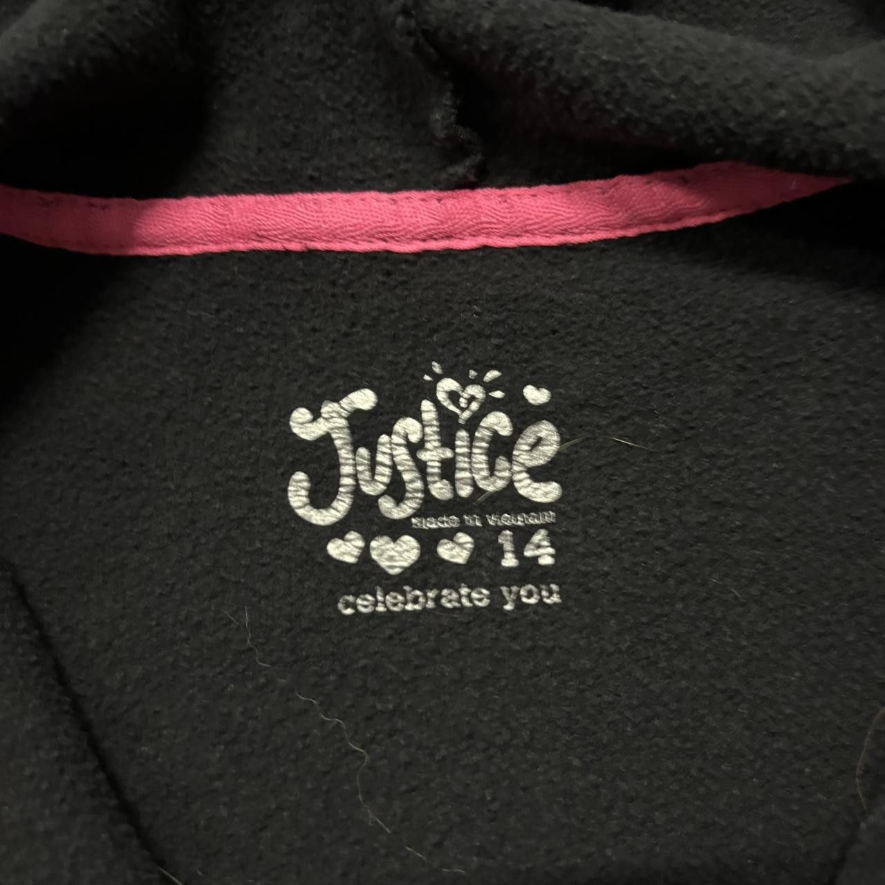 Japanese Brand × Vintage Crazy Vintage Y2K/2000s Cute Cyber Goth Justice Scene Emo Zip Up Hoodie! Size S / US 4 / IT 40 - 6 Thumbnail