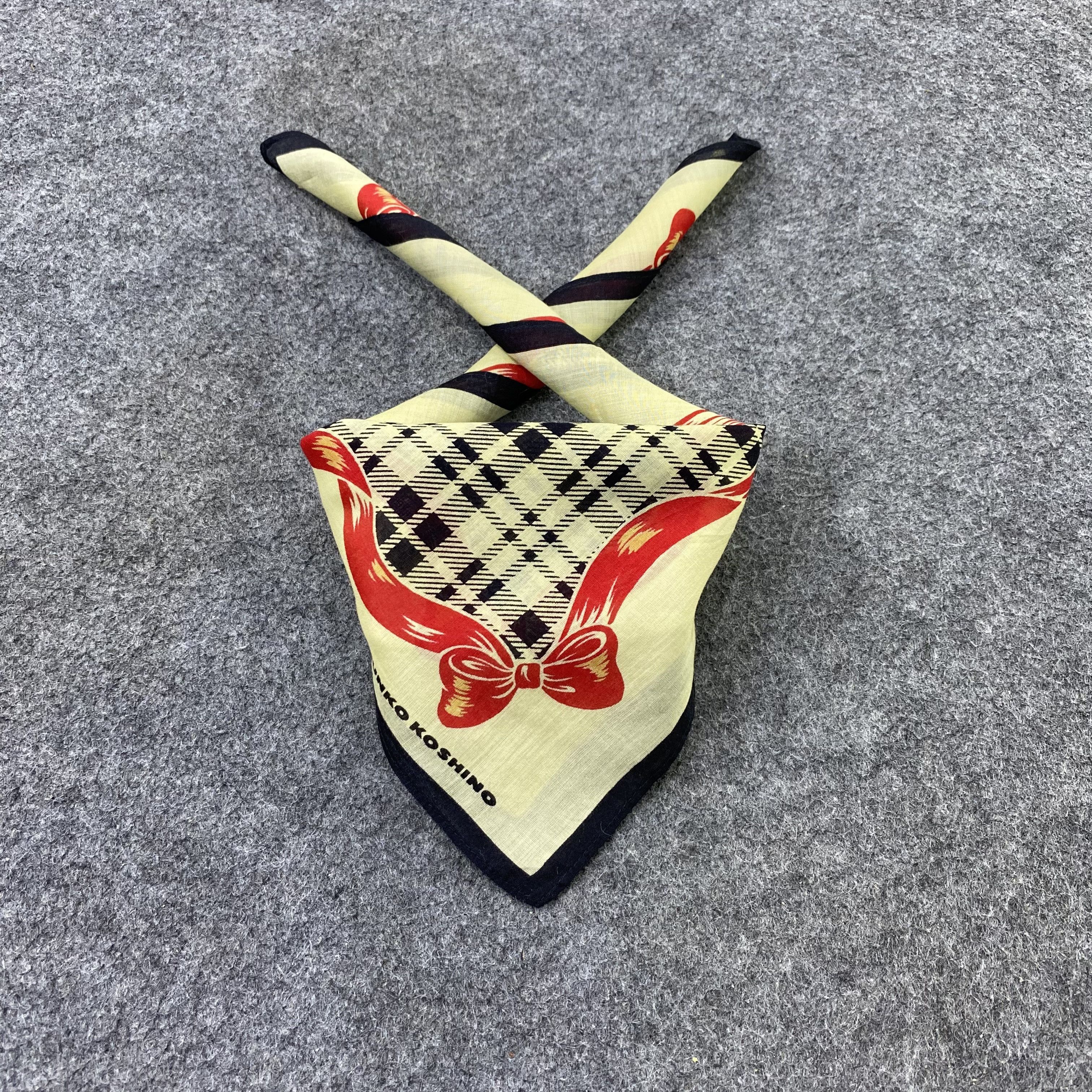 Japanese Brand Junko Koshino Handkerchief Neckerchief Bandana-B2045 Size ONE SIZE - 2 Thumbnail