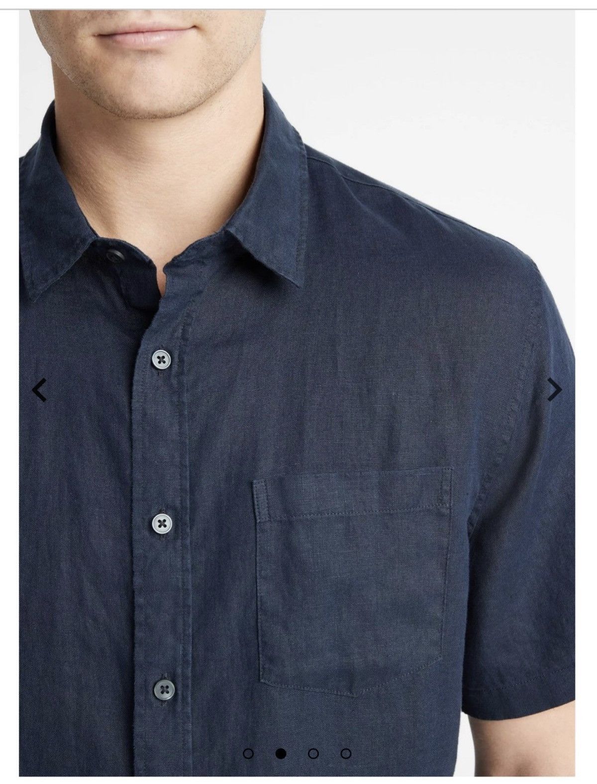 Vince Vince Short-Sleeve Shirt size M 100% linen blue lagenlook Size US M / EU 48-50 / 2 - 3 Thumbnail