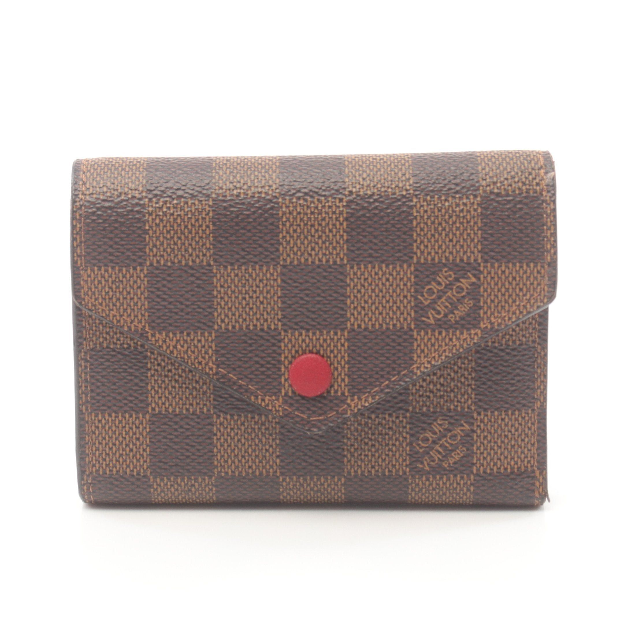 Louis Vuitton Louis Vuitton Portefeuil Victorine Damier Trifold Wallet Leather Brown Size ONE SIZE - 1 Thumbnail
