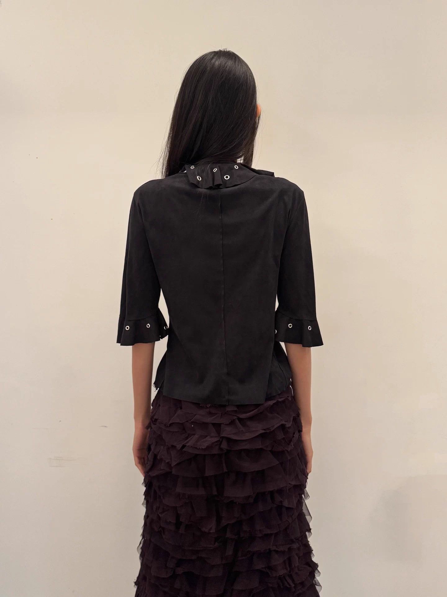 Vintage Vintage Italian Lace-up Ruffle Rivet Cardigan L Size L / US 10 / IT 46 - 6 Thumbnail