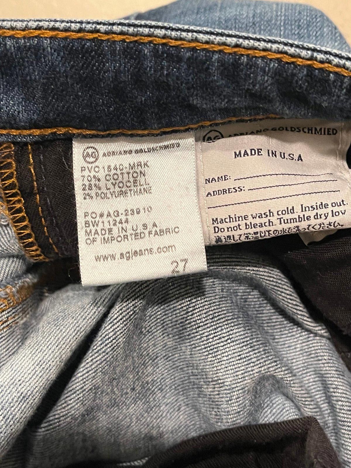 Designer AG Adriano Goldschmied Stevie Cuff Slim Straight Jeans 27 Size 27" / US 4 / IT 40 - 4 Thumbnail