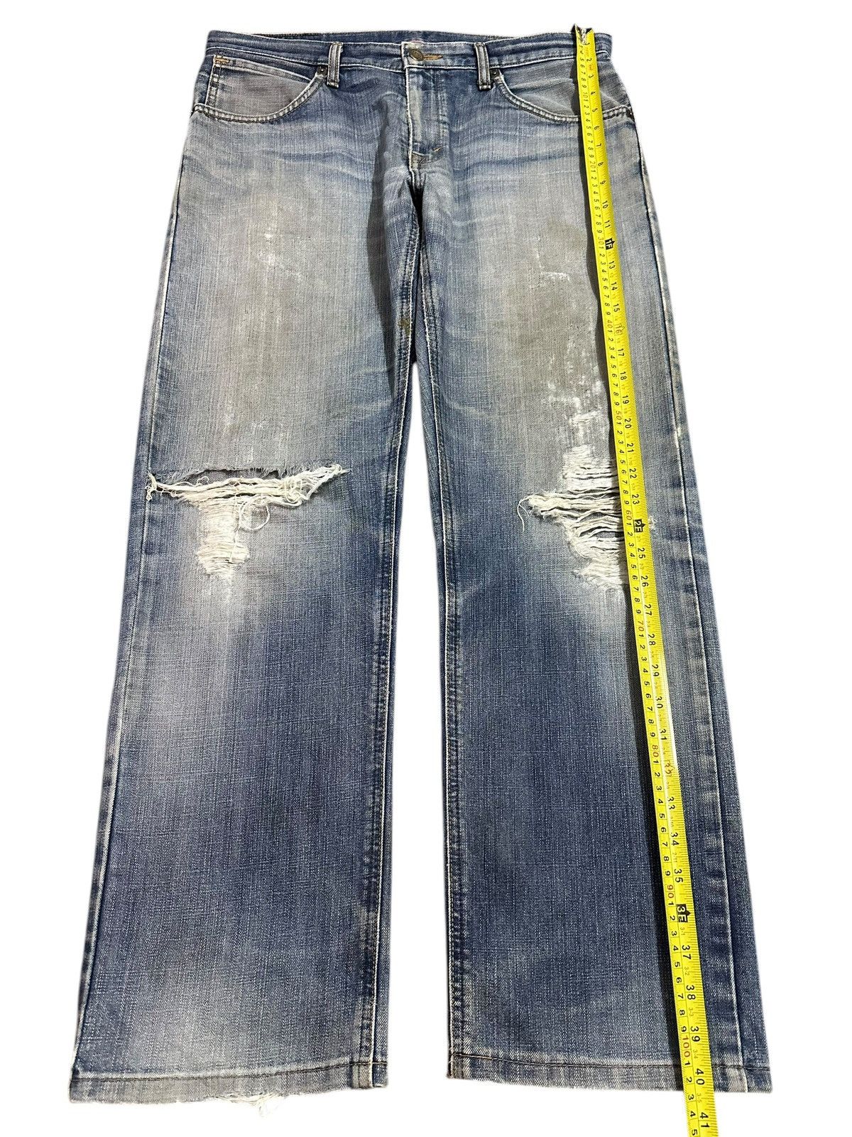 Edwin Edwin XV Exclusive Vintage Blue Faded Wash Distressed Jeans Size US 35 - 13 Thumbnail