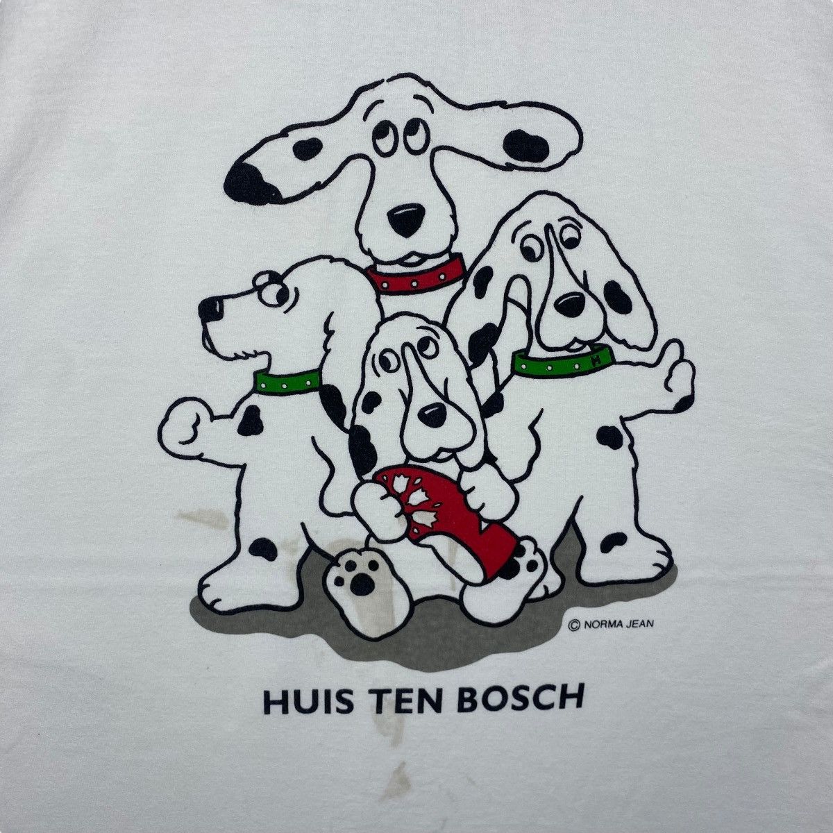 Vintage Vintage 90's HUIS TEN BOSCH Dalmatians Dogs Graphic Tee Size US M / EU 48-50 / 2 - 2 Thumbnail