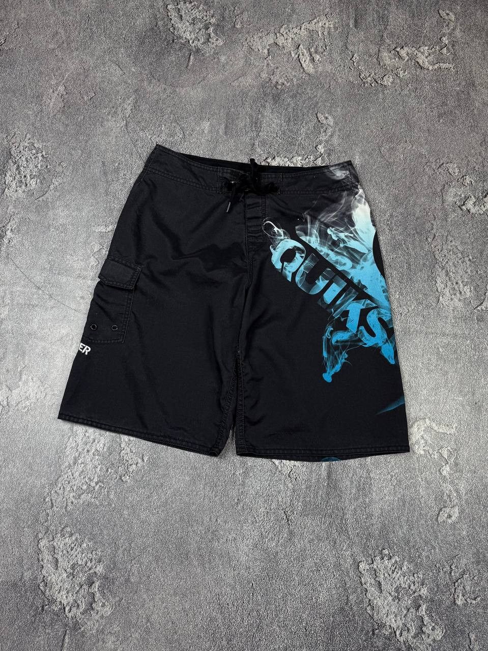 Quiksilver Y2K Quiksilver Blue Burn Flame 2000s Surf Style Vintage Size US 30 / EU 46 - 2 Thumbnail