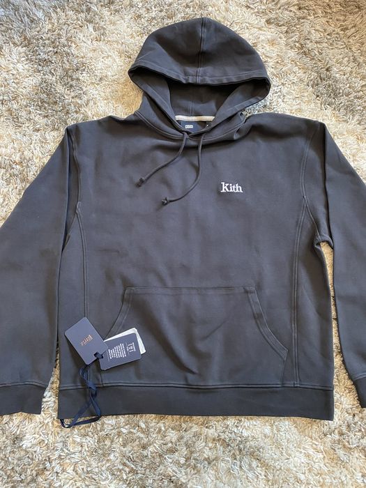 Kith New KITH Compact Knit Williams III Serif Logo Hoodie Grailed