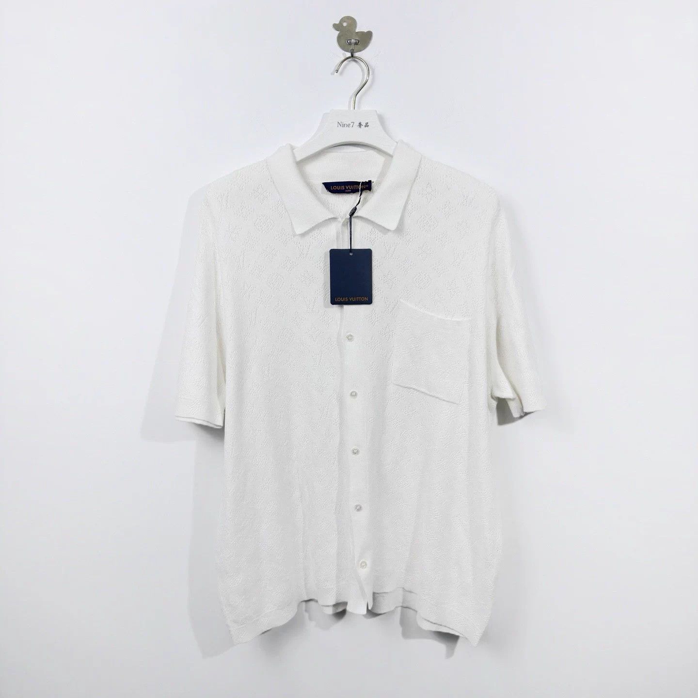 Louis Vuitton Louis Vuitton 25 white allover-print cutout shirt Size US L / EU 52-54 / 3 - 1 Thumbnail