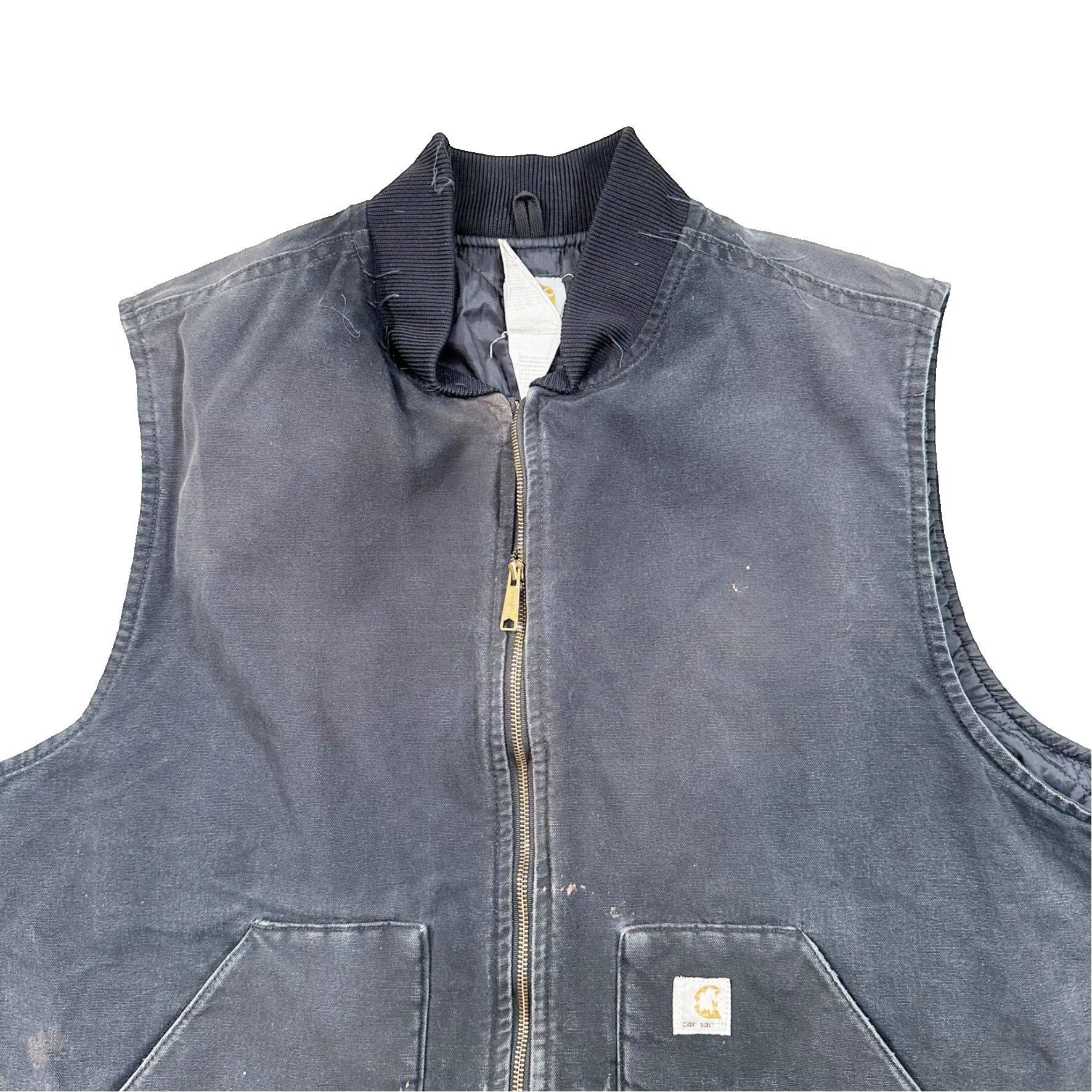 Vintage Vintage Carhartt Black Heavy Lined Workwear Vest Size US XXL / EU 58 / 5 - 2 Thumbnail