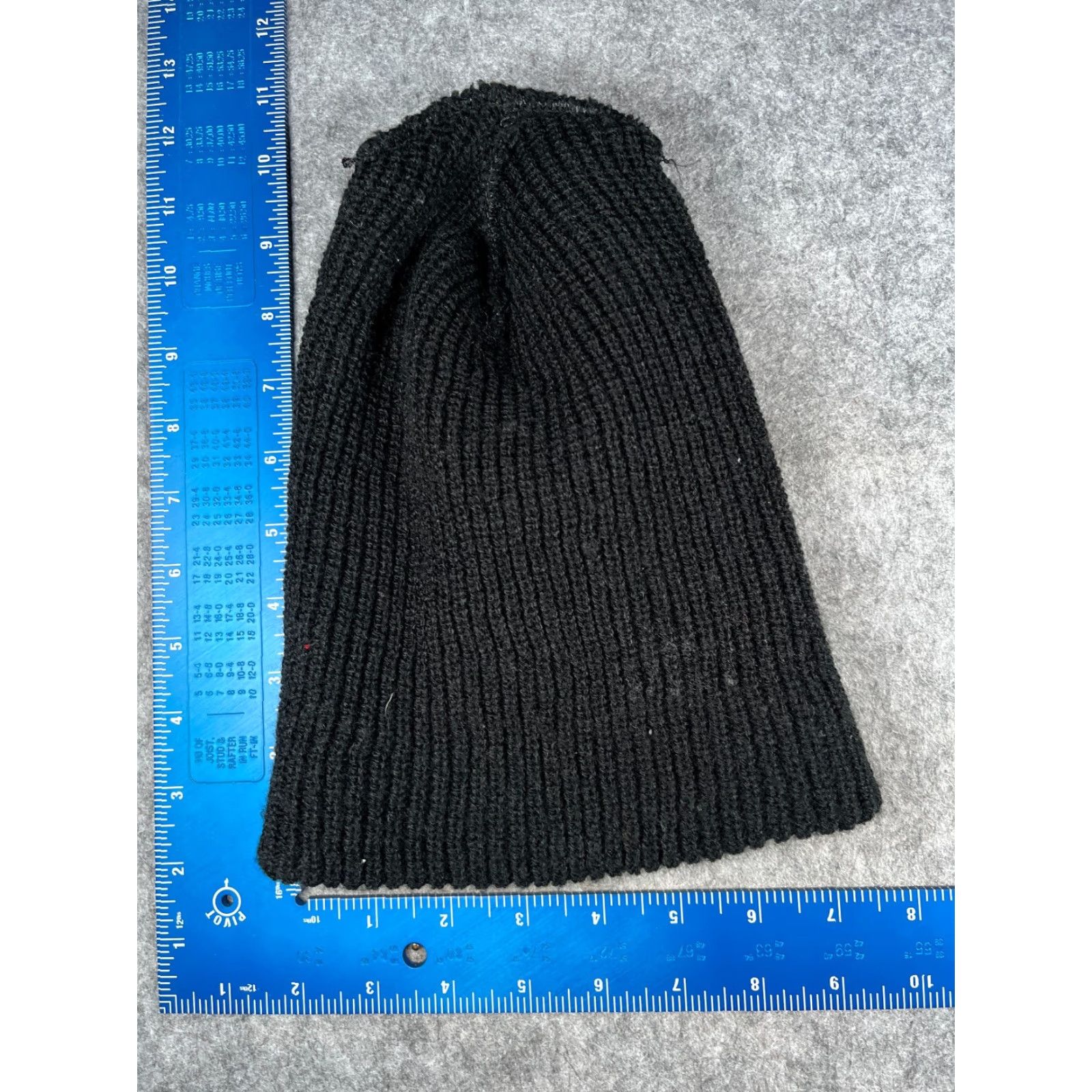Vintage Beanie Toque Adult One Size Black Double Knit 100% Acrylic Winter Ski Outdoors Size ONE SIZE - 5 Thumbnail