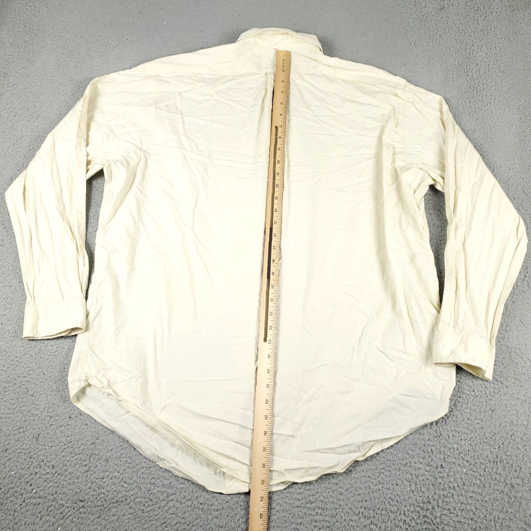 Ralph Lauren Ralph Lauren Dress Shirt Mens 17 Yellow Long Sleeve Button-Down Regular Fit Size 46R - 5 Thumbnail