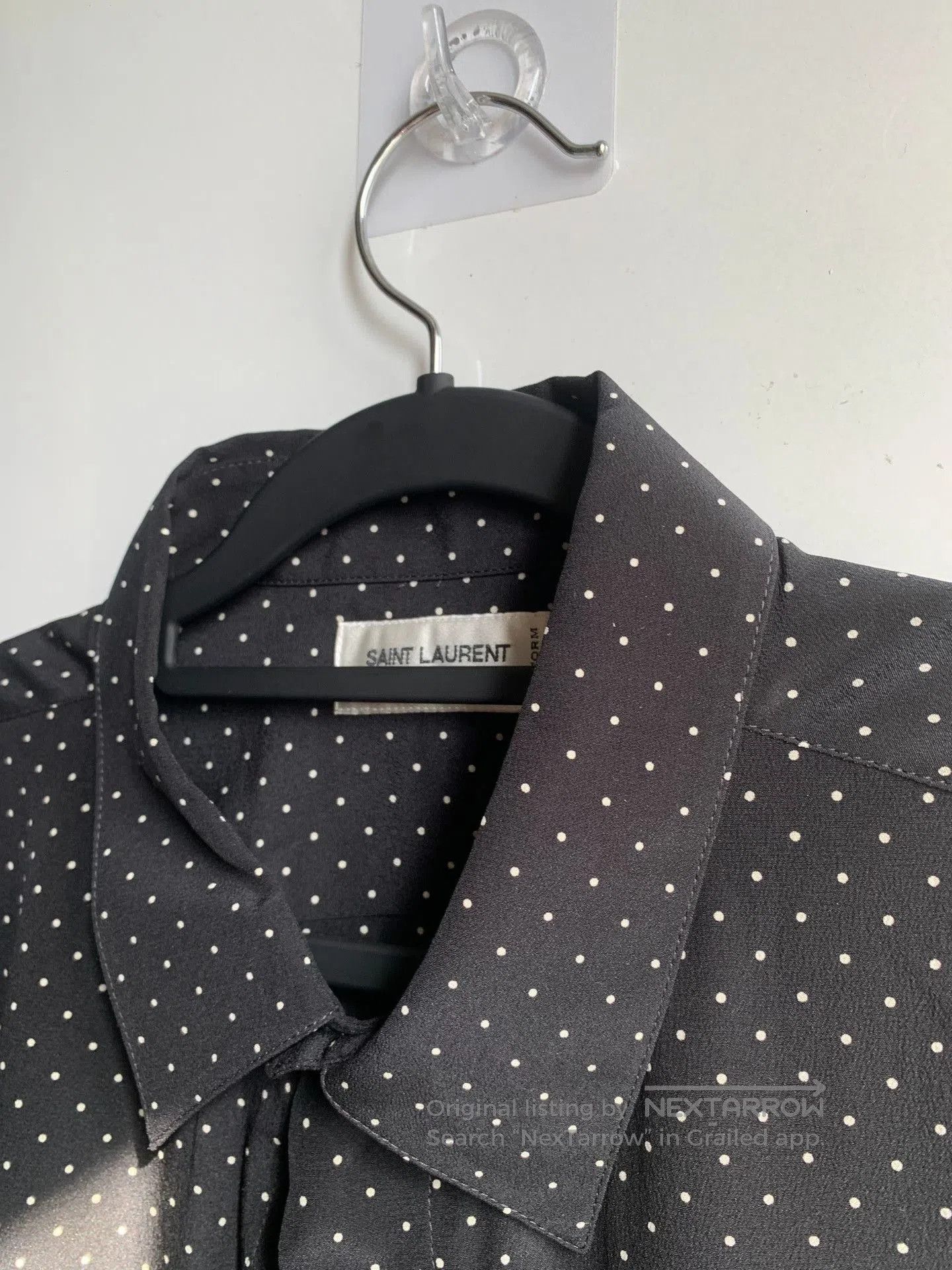 Saint Laurent Paris Saint Laurent Black Polka Dot Shirt. Size US S / EU 44-46 / 1 - 8 Thumbnail