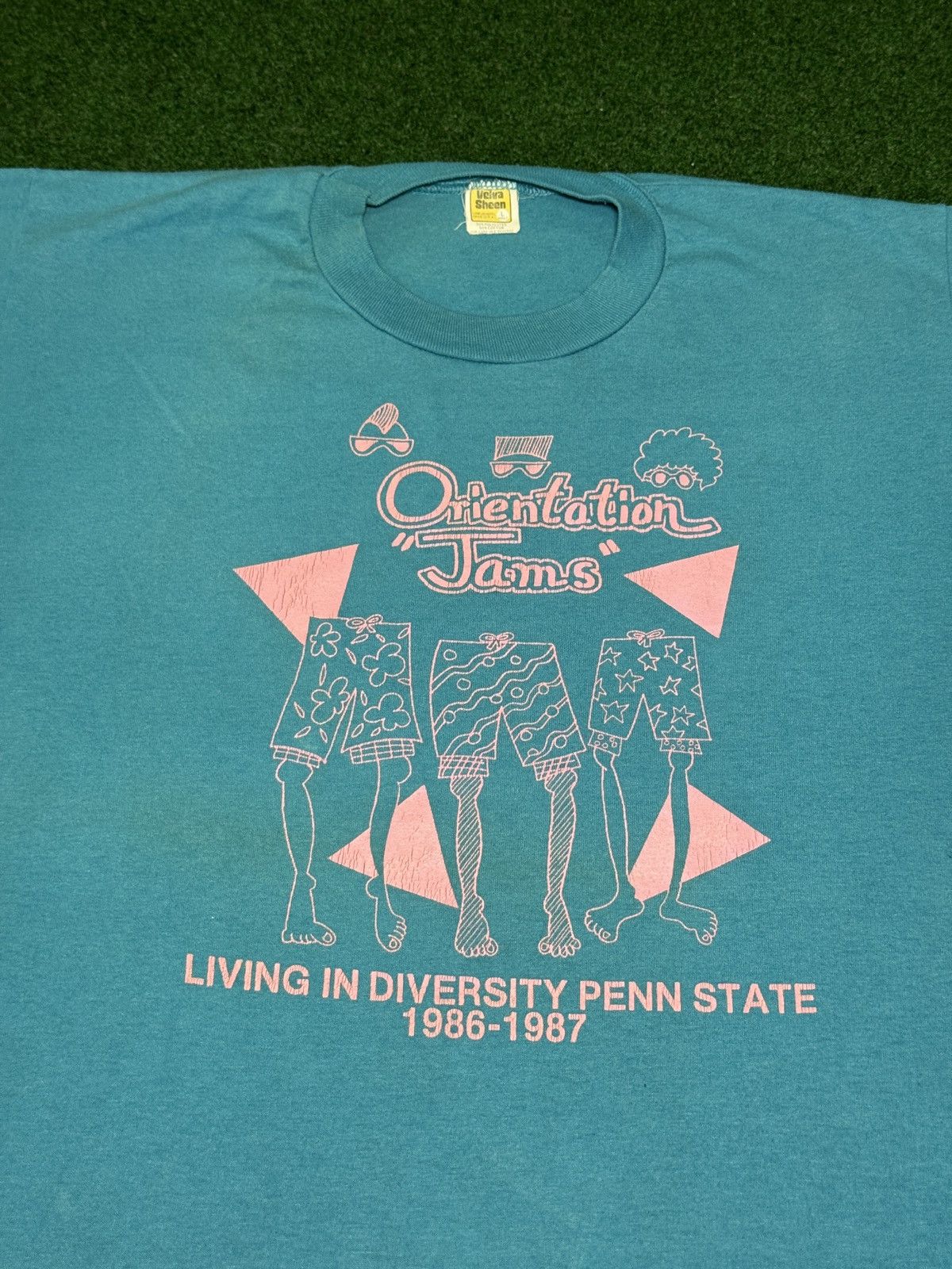 Velva Sheen Vintage 80s Penn State Orientation Jams Diversity T Shirt Size US L / EU 52-54 / 3 - 2 Thumbnail