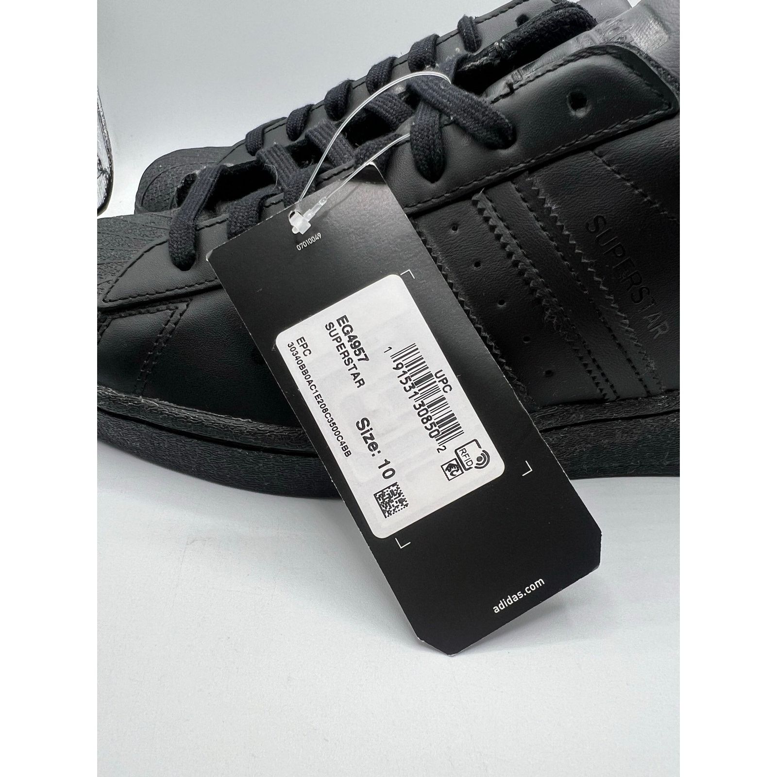 Adidas Adidas Superstar “All Black” size 10 men’s Size US 10 / EU 43 - 8 Thumbnail