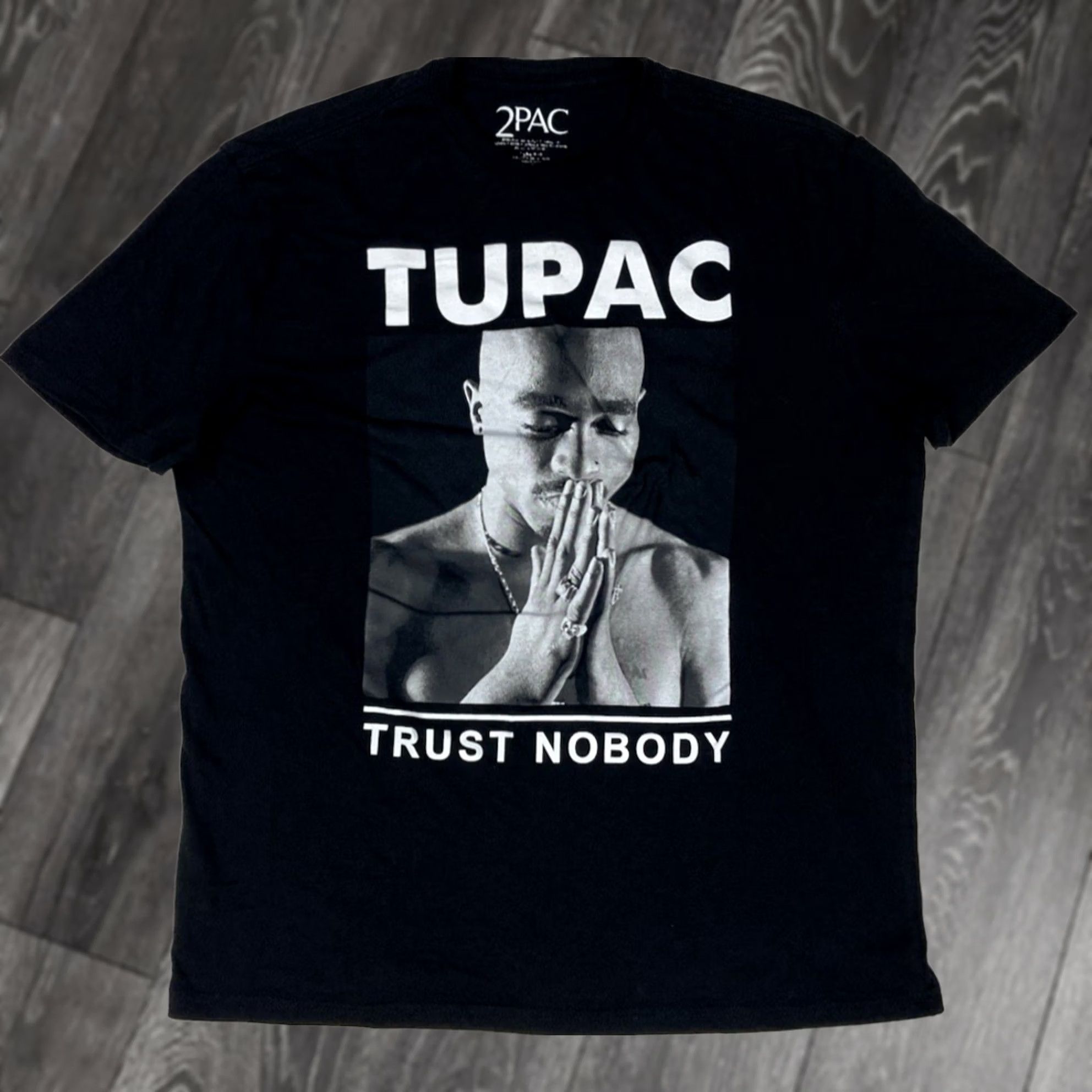 Vintage VINTAGE 2pac Tupac Shakur Trust Nobody Retro Graphic T-shirt Men Large Black Music Shirt Size US M / EU 48-50 / 2 - 1 Thumbnail