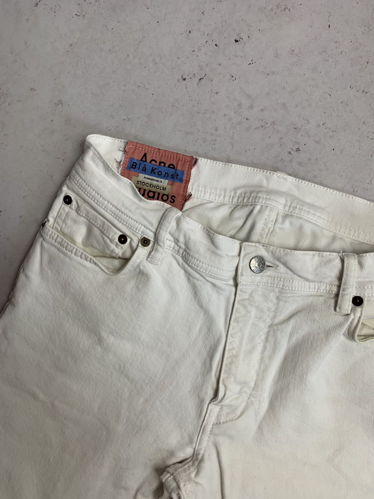 Acne Studios Acne Studious Blå Konst North White Pants 34x34 Size US 34 / EU 50 - 8 Thumbnail