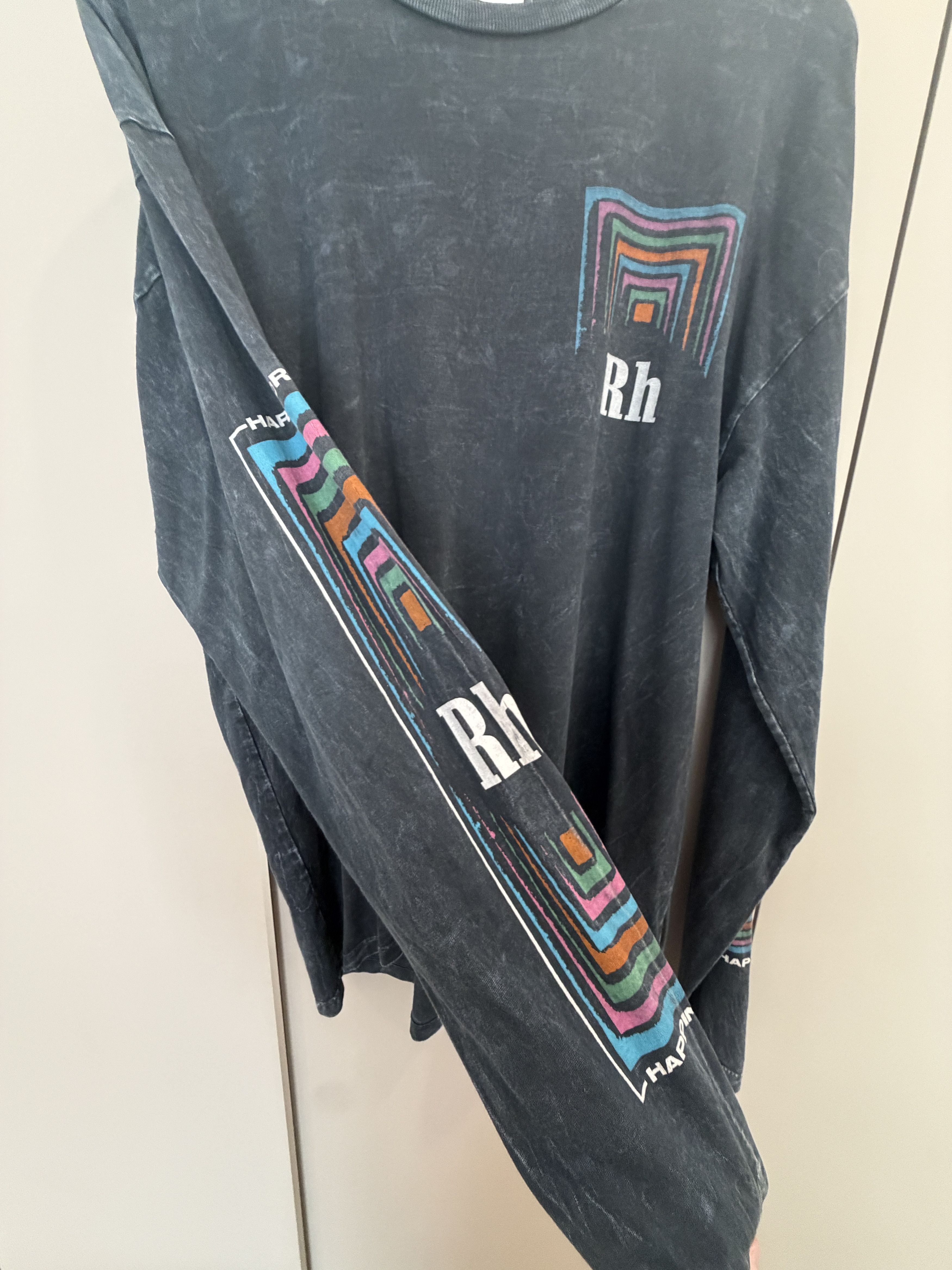 Rhude Rhude Happiness Long Sleeve T (Fits like L / Actual Size S) Size US L / EU 52-54 / 3 - 8 Thumbnail