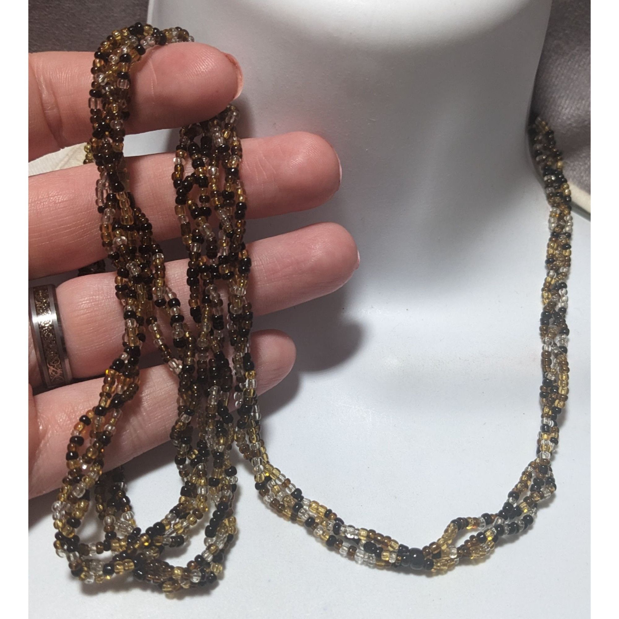 Other Braided Earthy Seed Bead Glass Necklace Size ONE SIZE - 6 Thumbnail