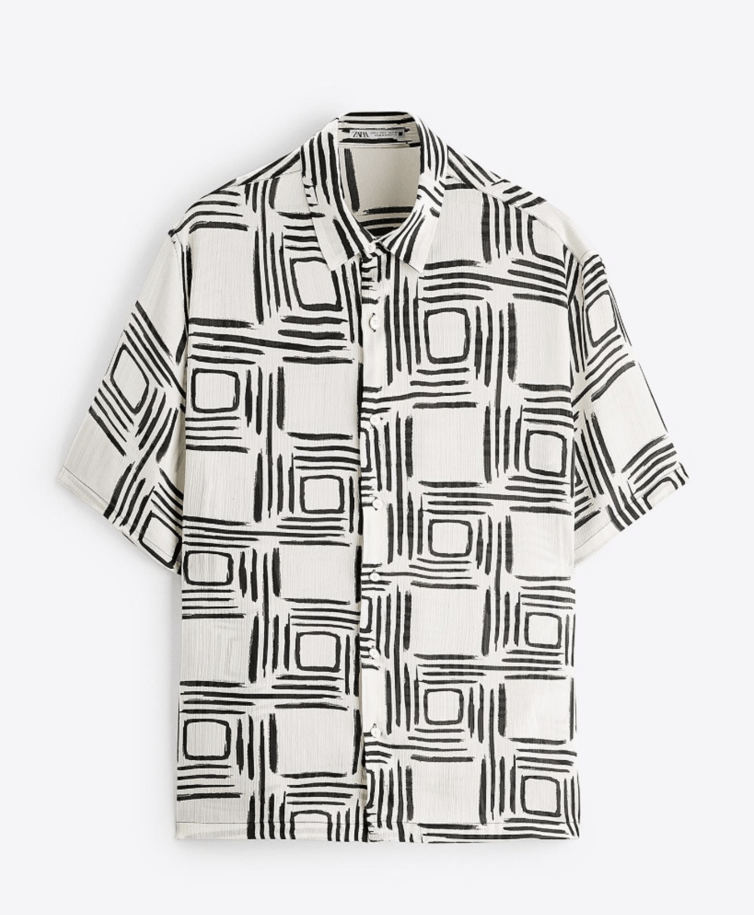 Zara Zara Men's Geometric Print Shirts Size US XL / EU 56 / 4 - 1 Thumbnail
