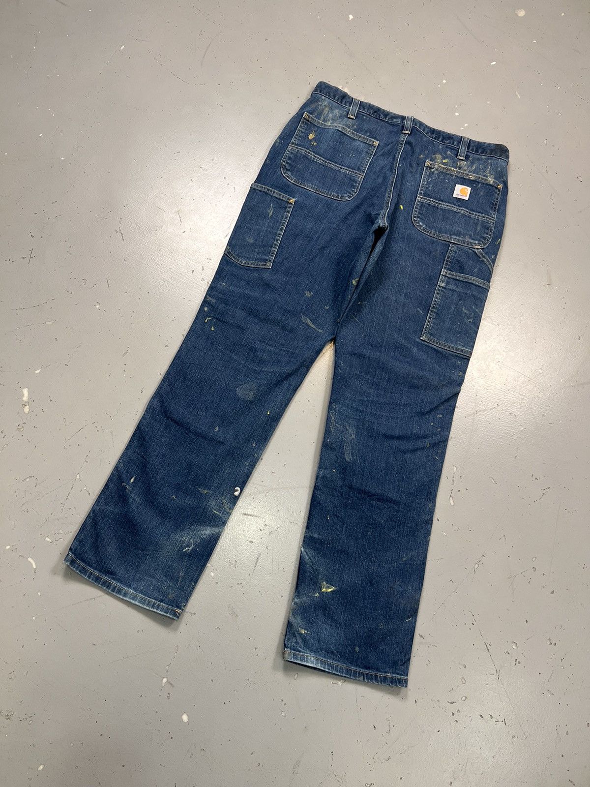 Carhartt Vintage Carhartt double knee paint splatter workwear denim Size US 38 / EU 54 - 13 Thumbnail
