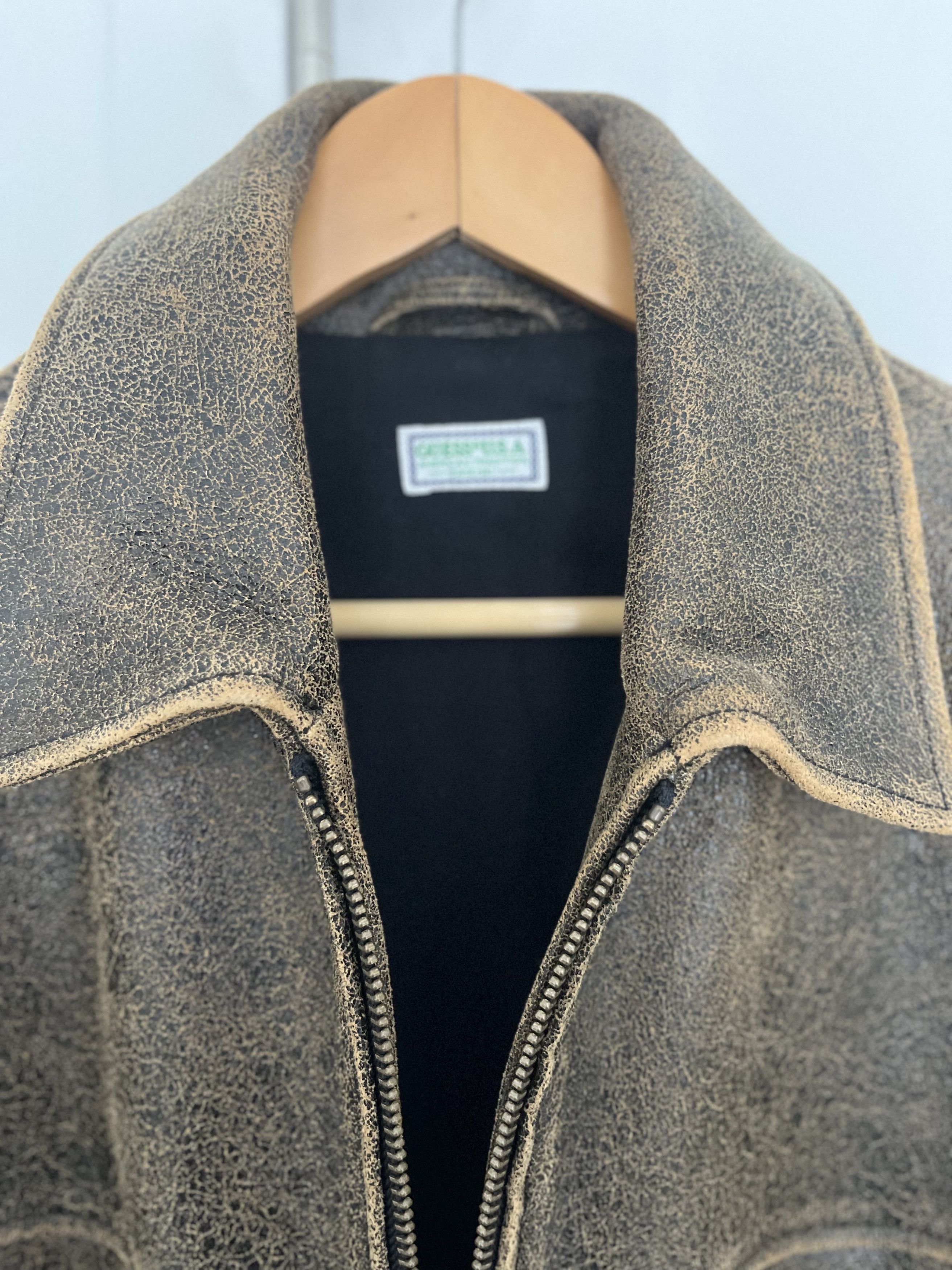 Guess Guess USA Cracked Leather Jacket Size US M / EU 48-50 / 2 - 2 Thumbnail