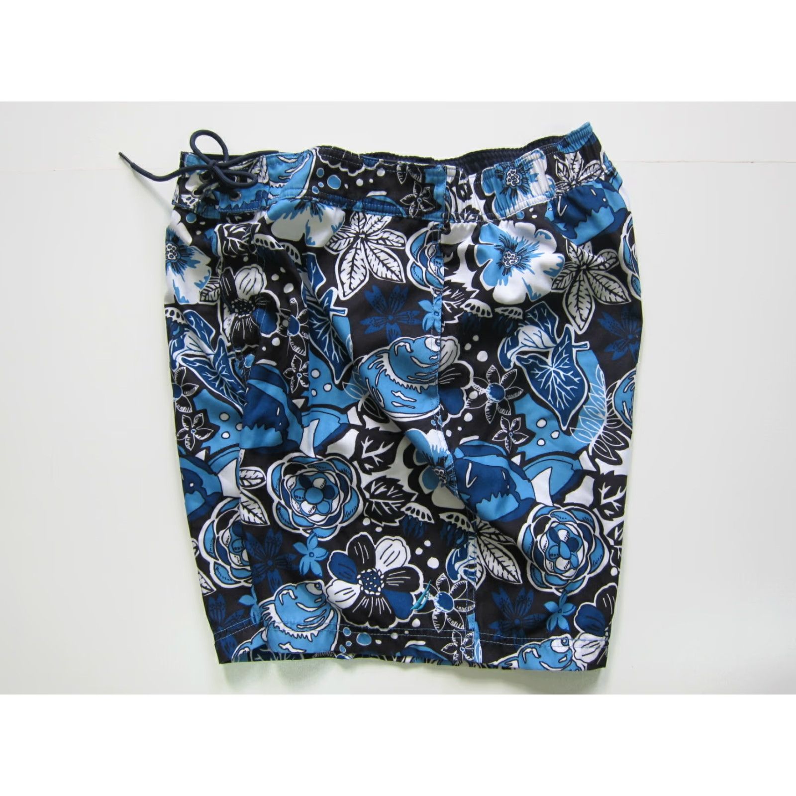 Nautica Nautica Blue Hawaiian Floral Lined Swim Beach Board Shorts Men Size Large Size US 33 - 5 Thumbnail