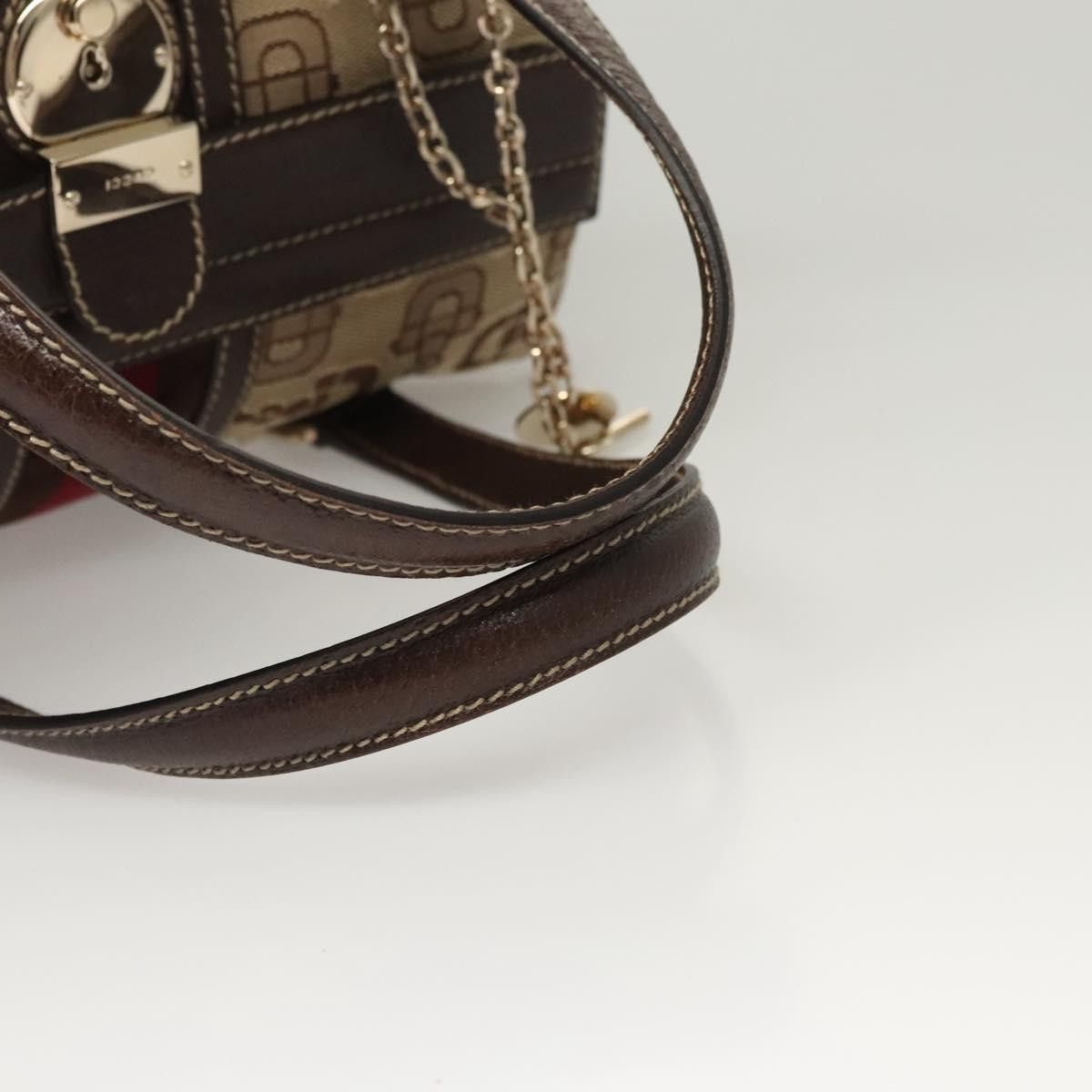Gucci GUCCI Hand Bag Canvas Brown Gold Size ONE SIZE - 7 Thumbnail