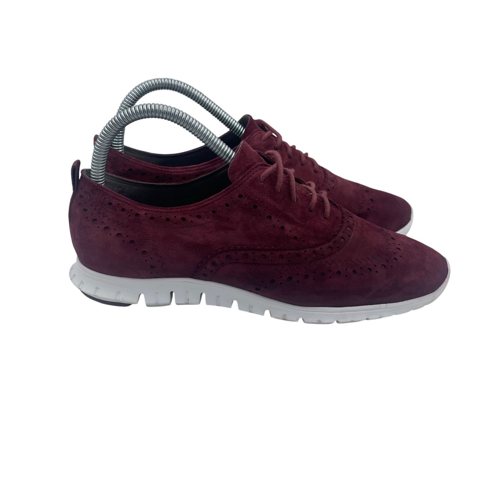Cole Haan Cole Haan ZeroGrand Wingtip Oxford Shoes Suede Red Women 7.5 Size US 7.5 / IT 37.5 - 1 Thumbnail