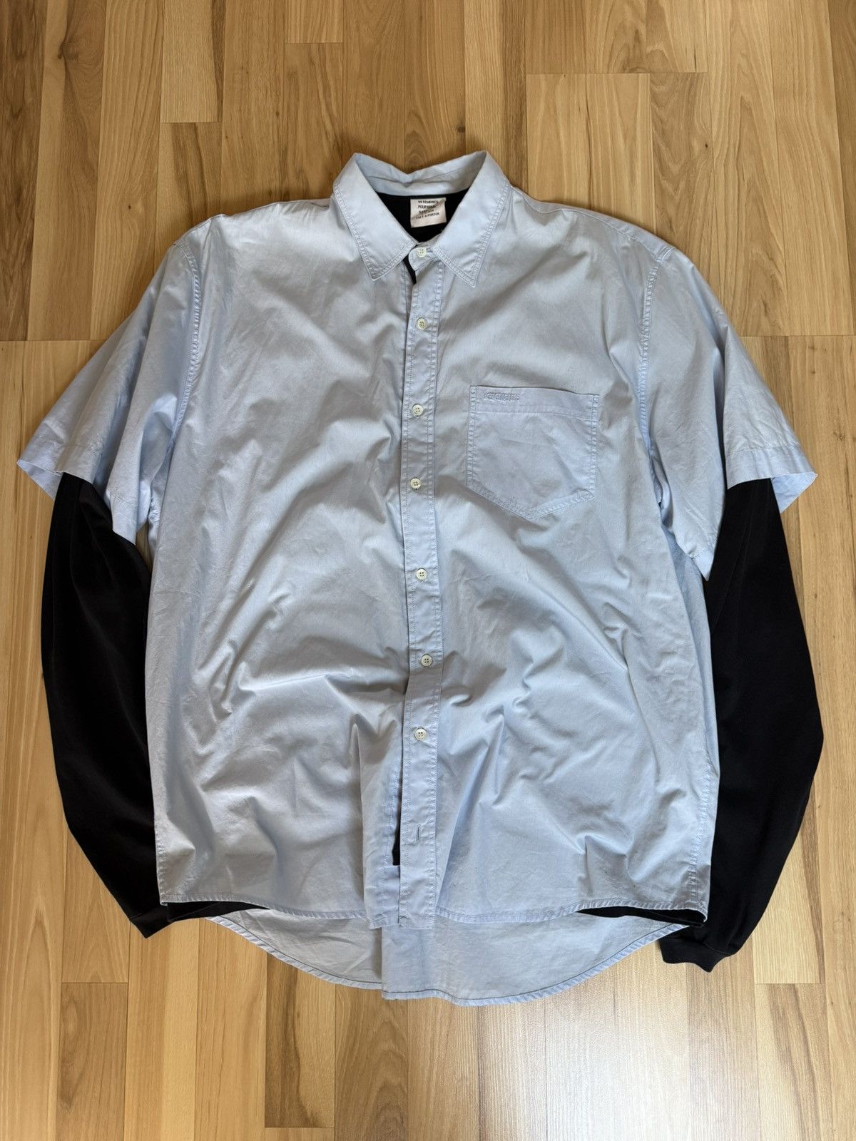 Vetements Vetements button up shirt double layer happiness Size US M / EU 48-50 / 2 - 2 Thumbnail