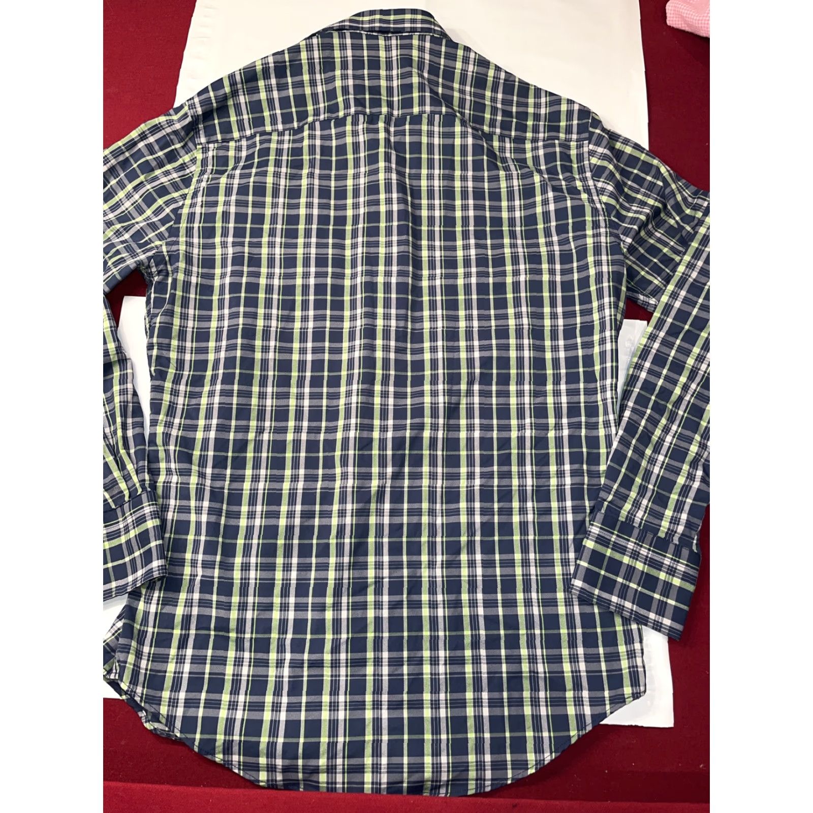 Peter Millar Peter Millar SUMMER COMFORT SHIRT Golf Plaid Lime Green White Blue Men’s Small Size US S / EU 44-46 / 1 - 7 Thumbnail