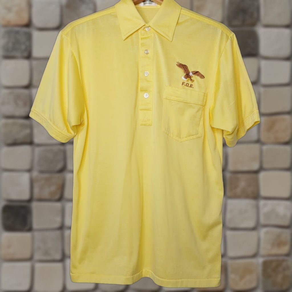 Vintage VINTAGE Winner Mate Sportswear FOE Polo Shirt Short Sleeve Men S Yellow Embroidered Pocket Size US S / EU 44-46 / 1 - 1 Thumbnail